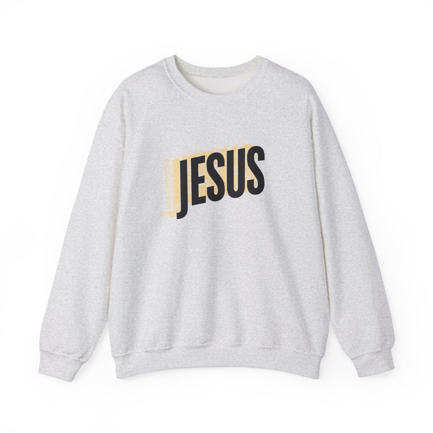 JESUS 3D - Unisex Heavy Blend™ Crewneck Sweatshirt - Faith-Inspired 'JESUS' Design