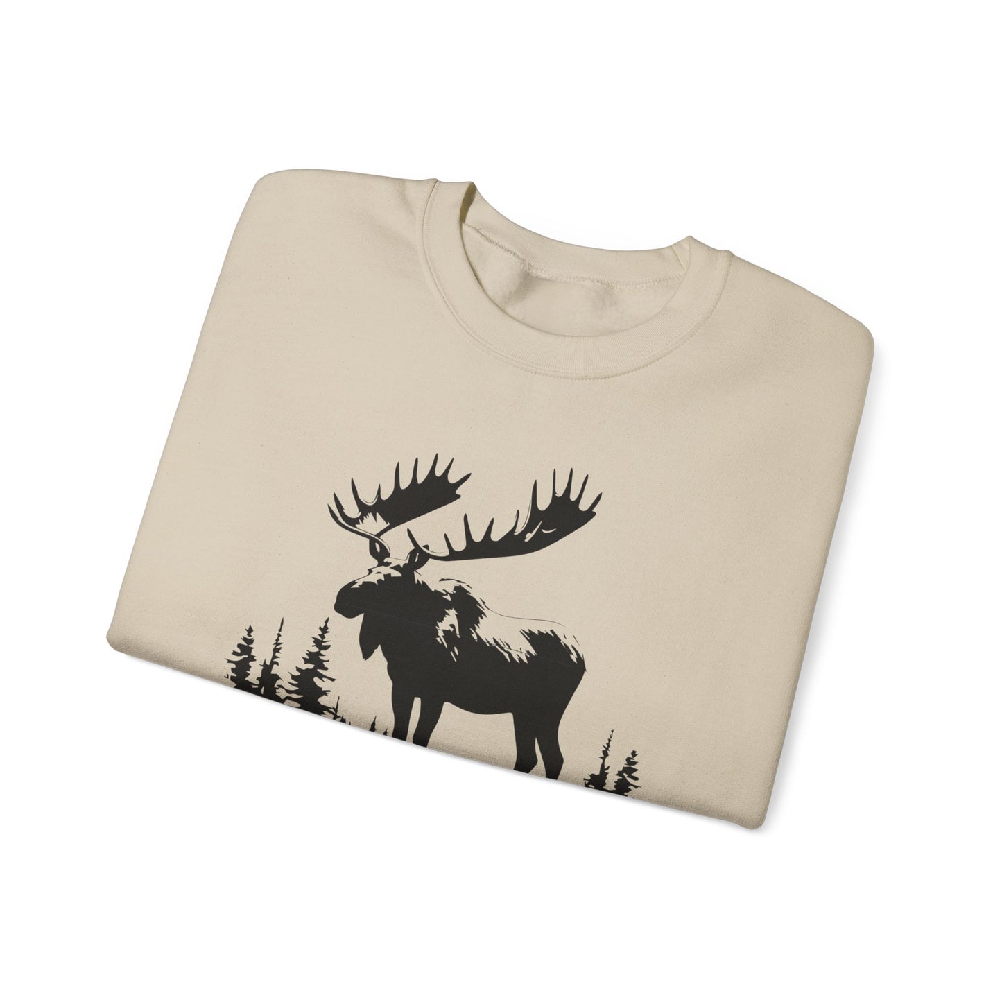 Moose Graphic Unisex Crewneck Sweatshirt - Cozy Nature Apparel