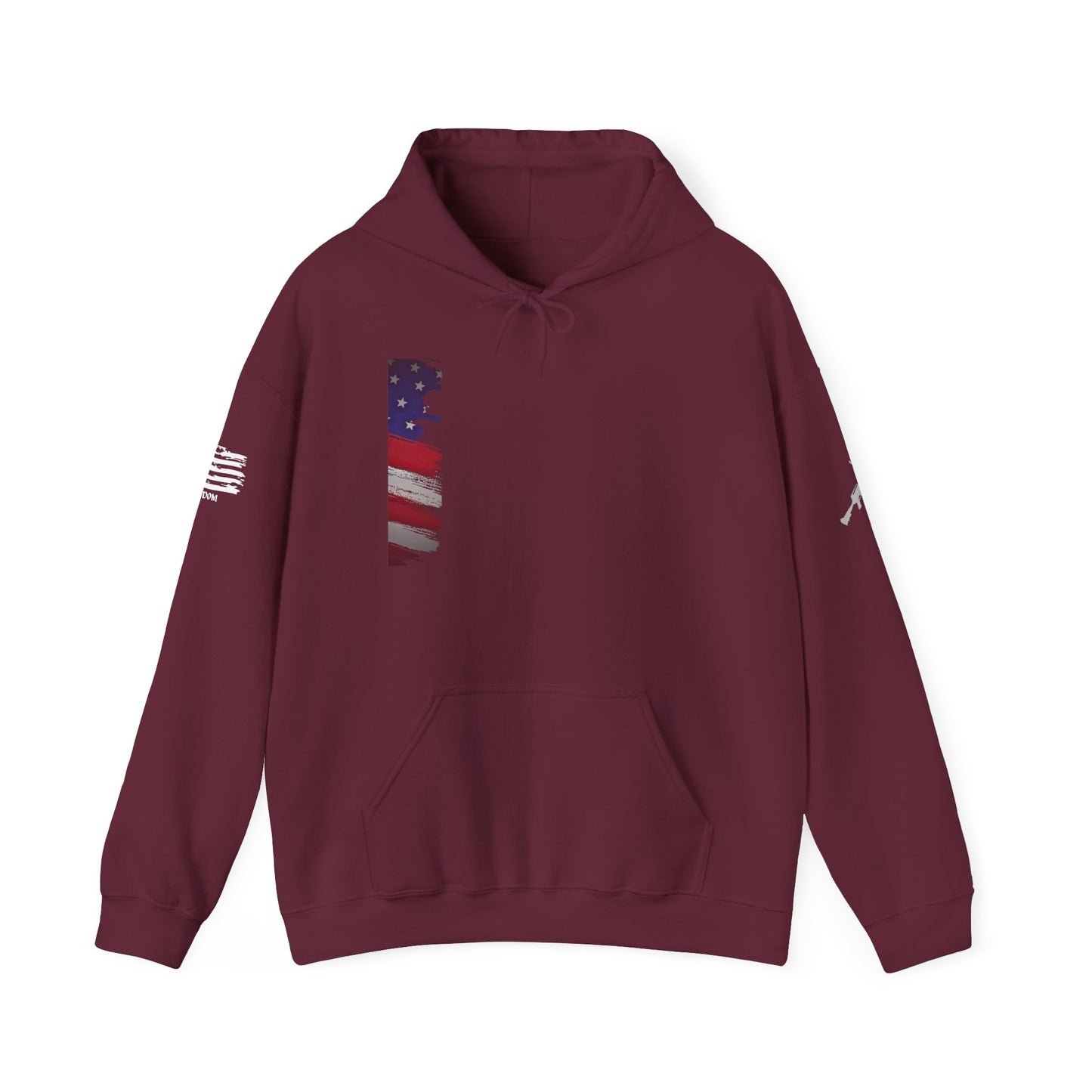 Patriotic Unisex Heavy Blend Hooded Sweatshirt | American Flag Design