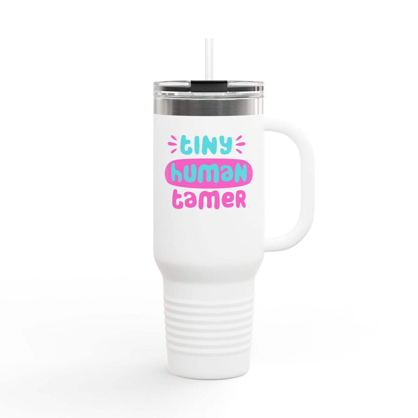 Funny Teacher Insulated Travel Mug - Tiny Human Tamer, 40oz