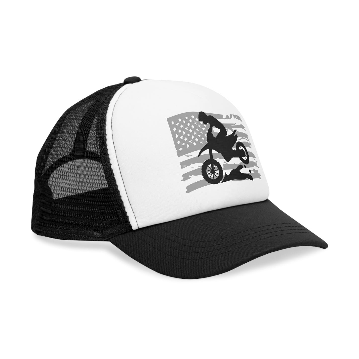 Patriotic Motocross Mesh Cap - Perfect for Riders and Fans