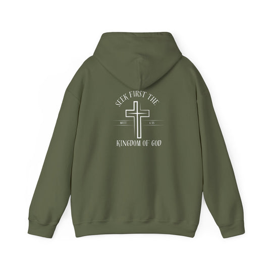 Faith-Inspired Unisex Hoodie - 'Seek First the Kingdom of God'