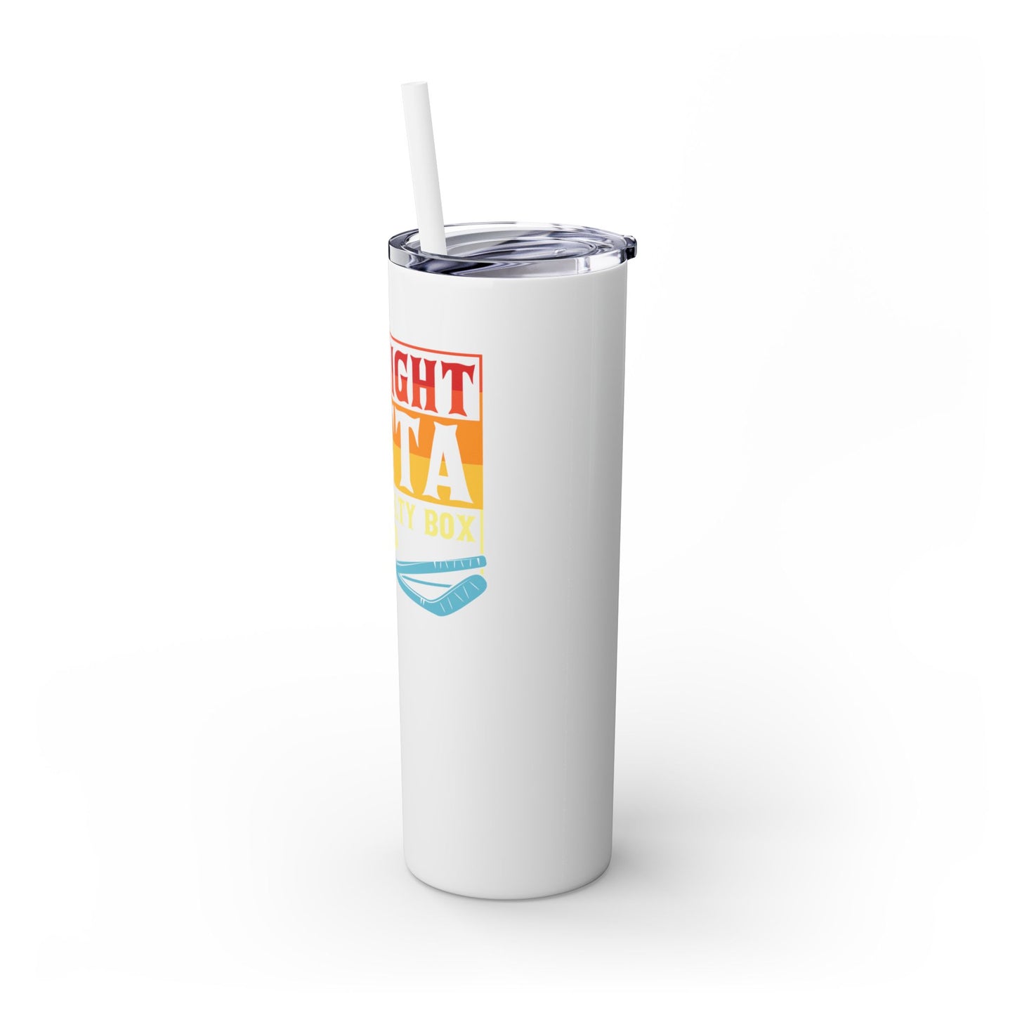 Straight Outta The Penalty Box 20oz Skinny Tumbler with Straw - Fun & Functional Drinkware