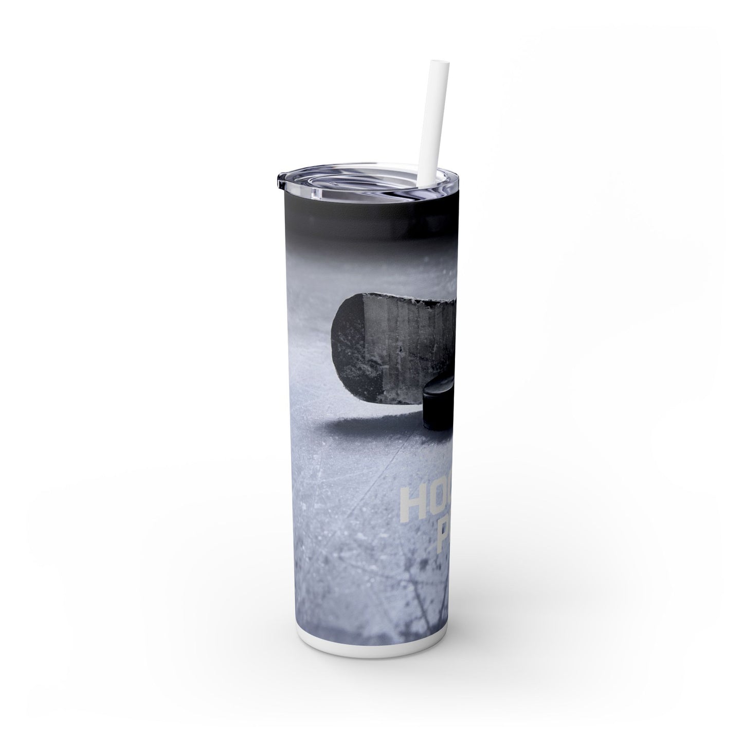 Hockey Pro Skinny Tumbler with Straw - 20oz, Perfect for Sports Fans