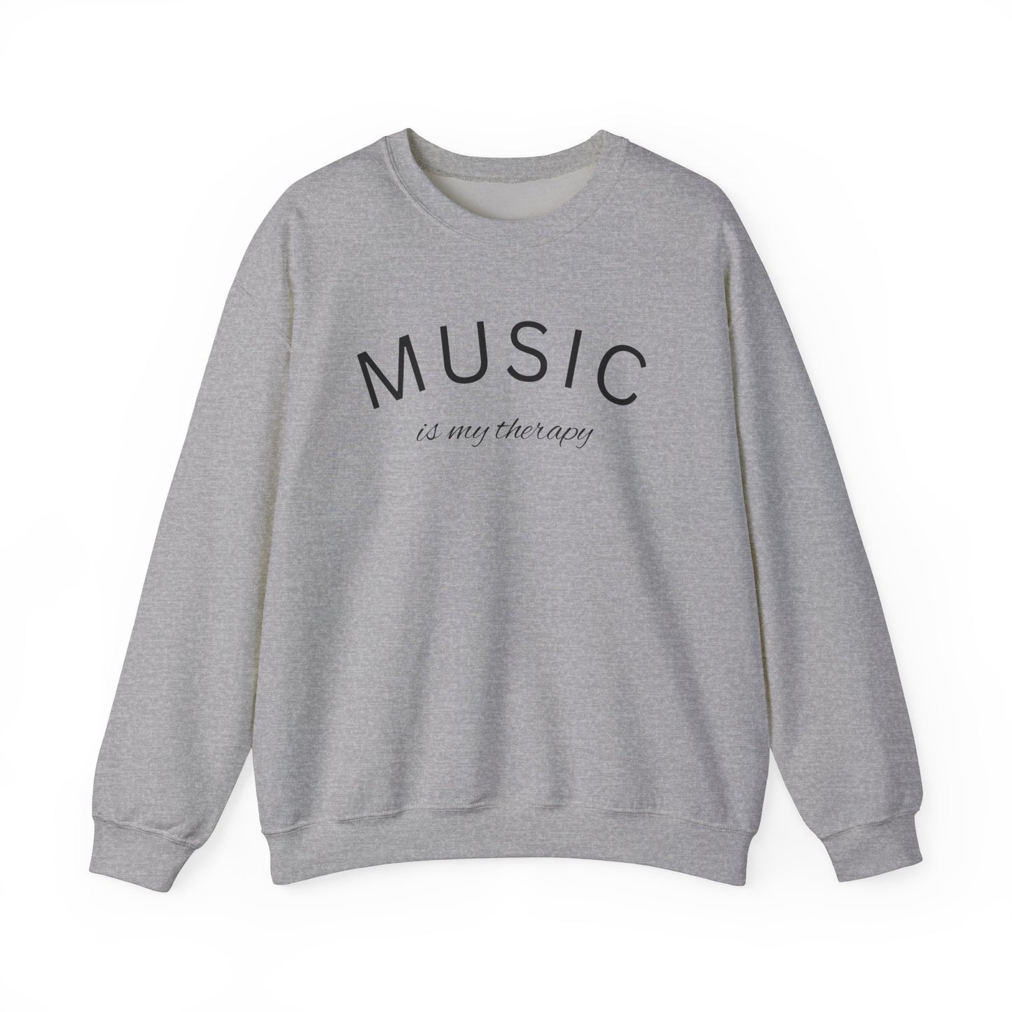 Music is My Therapy Unisex Heavy Blend™ Crewneck Sweatshirt - Cozy and Stylish Gift for Musicians