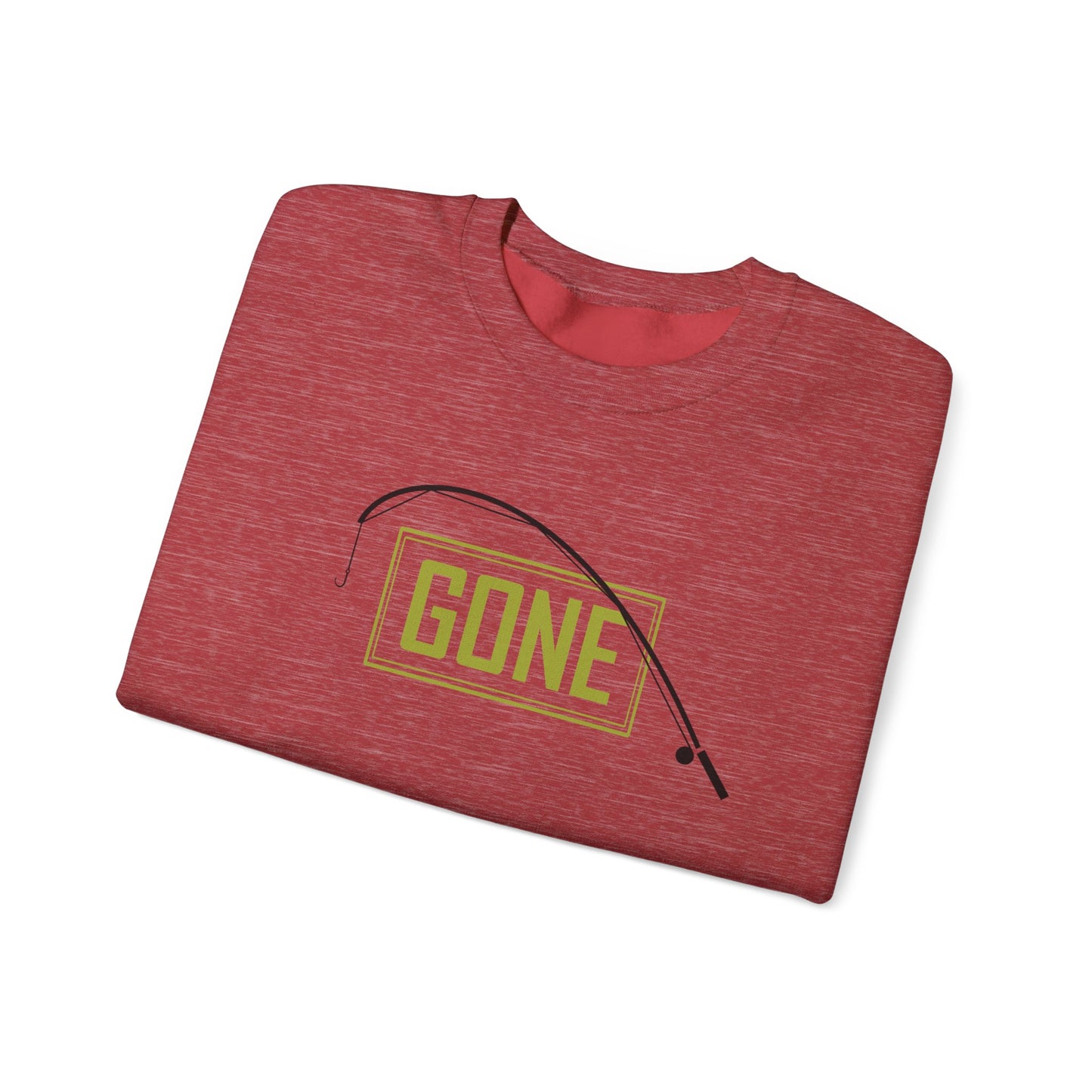 Gone fishing Green Unisex Crewneck Sweatshirt - Perfect for Outdoor Lovers