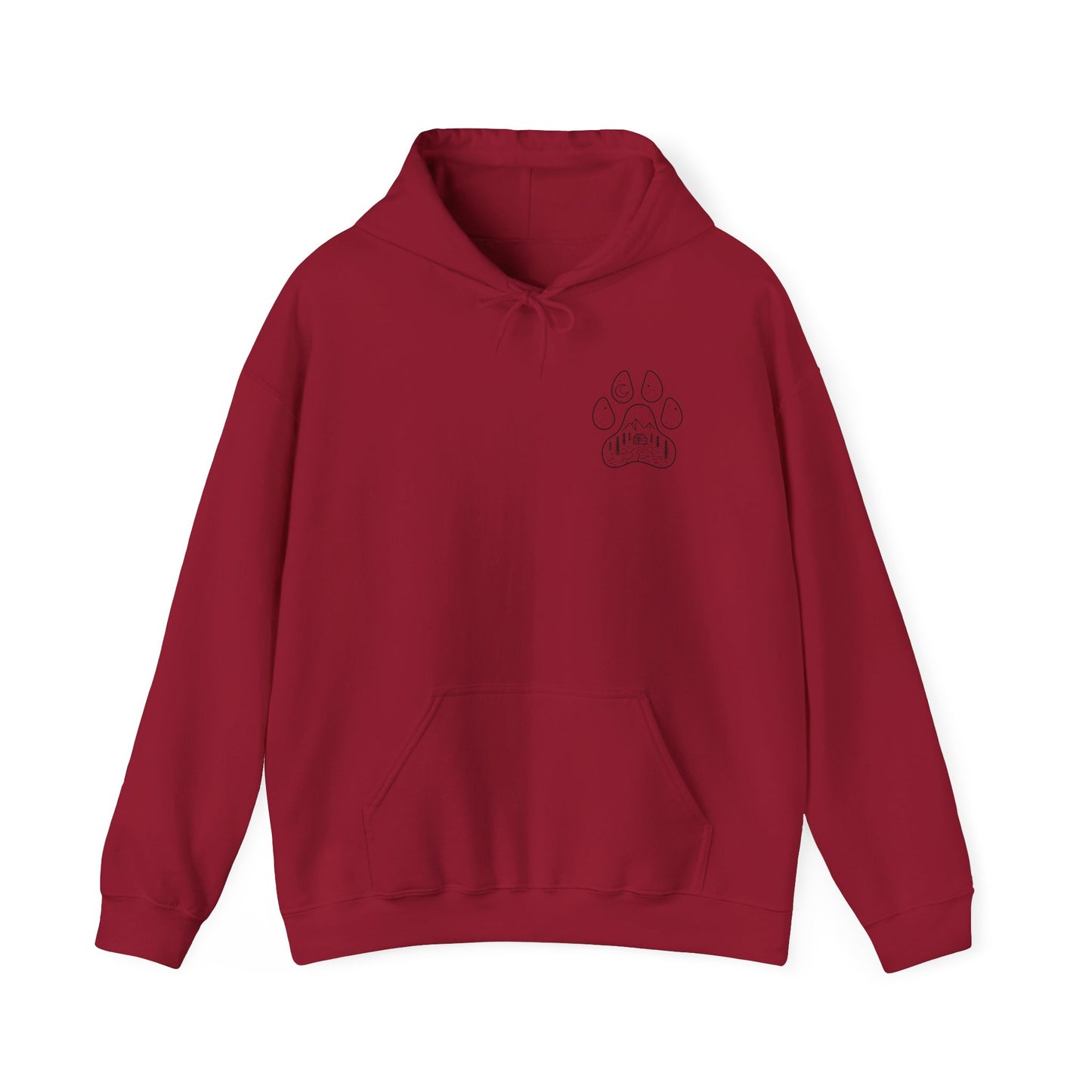 Paw Print Unisex Heavy Blend™ Hooded Sweatshirt - Cozy Animal Lover Gift