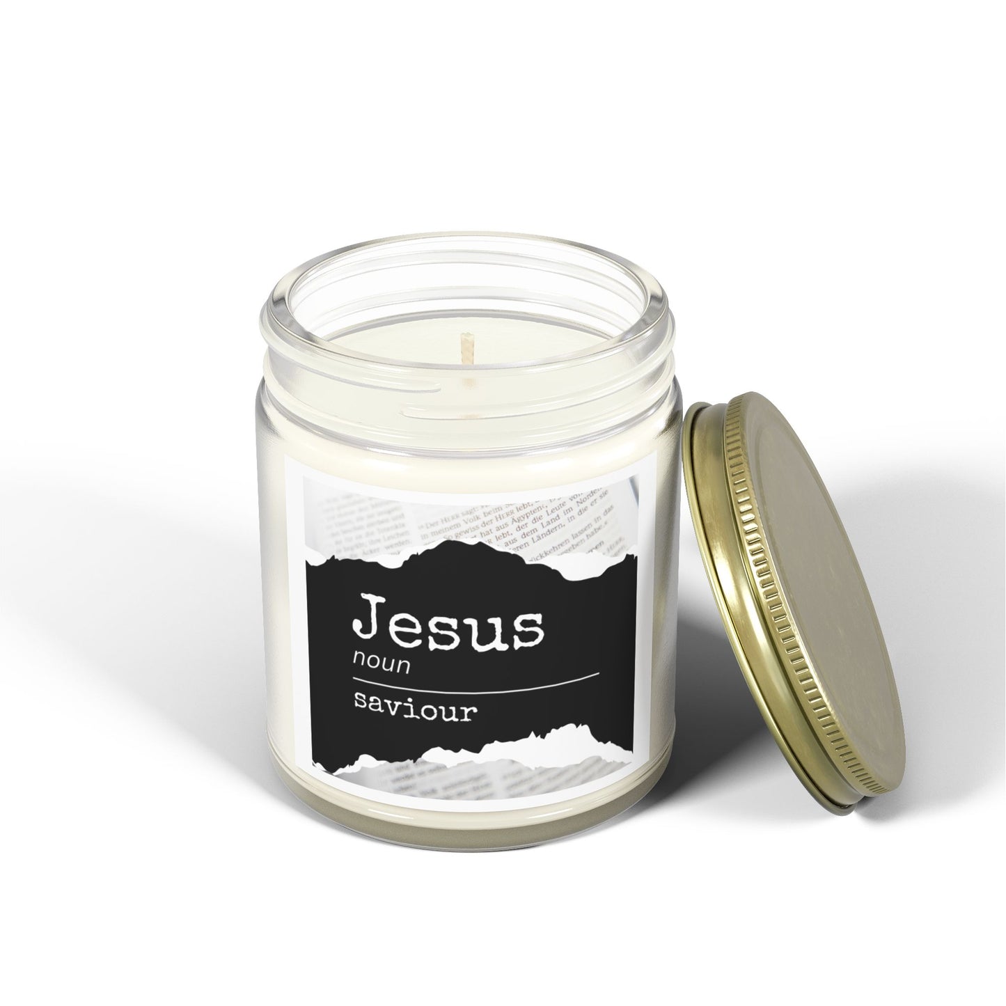 Jesus Scented Candle - Coconut Apricot Wax (4oz, 9oz) for Spiritual Reflection