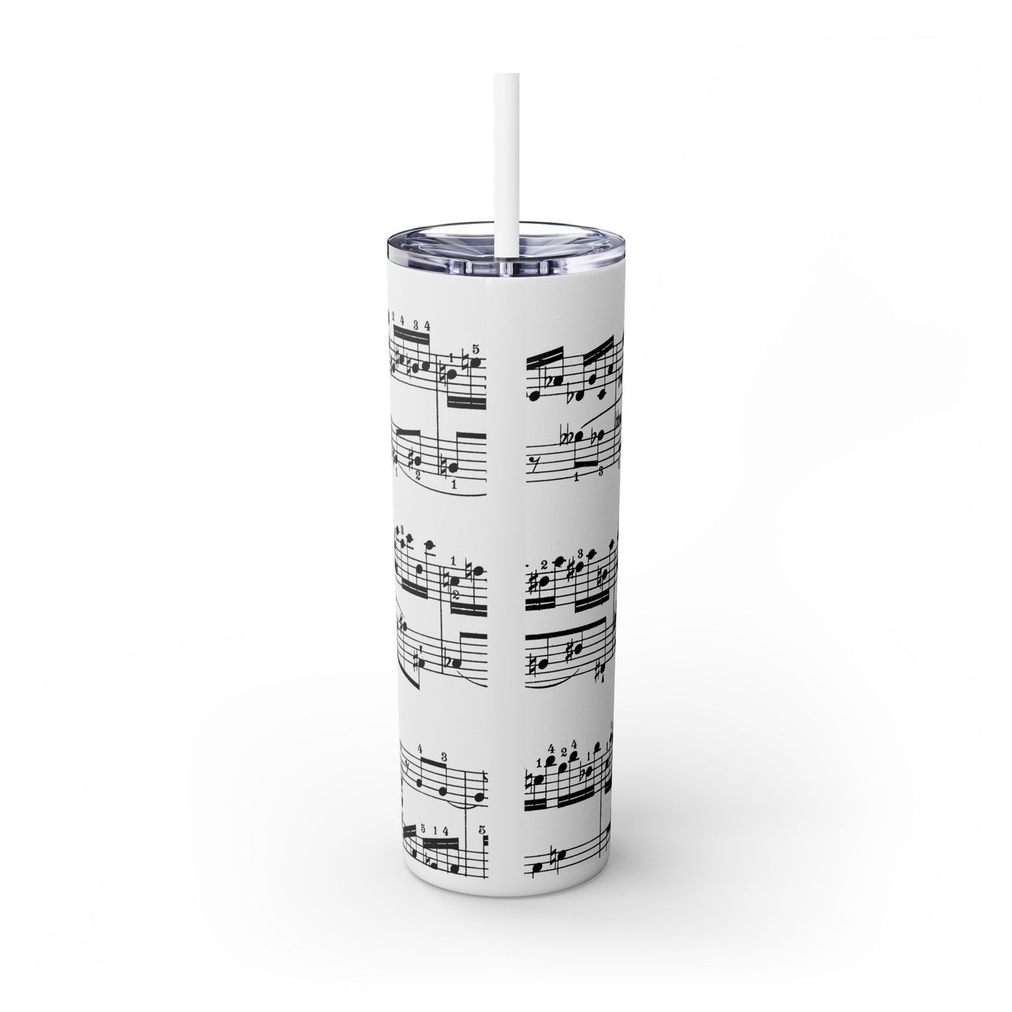 Musical Notes Skinny Tumbler with Straw - 20oz | Perfect Gift for Music Lovers