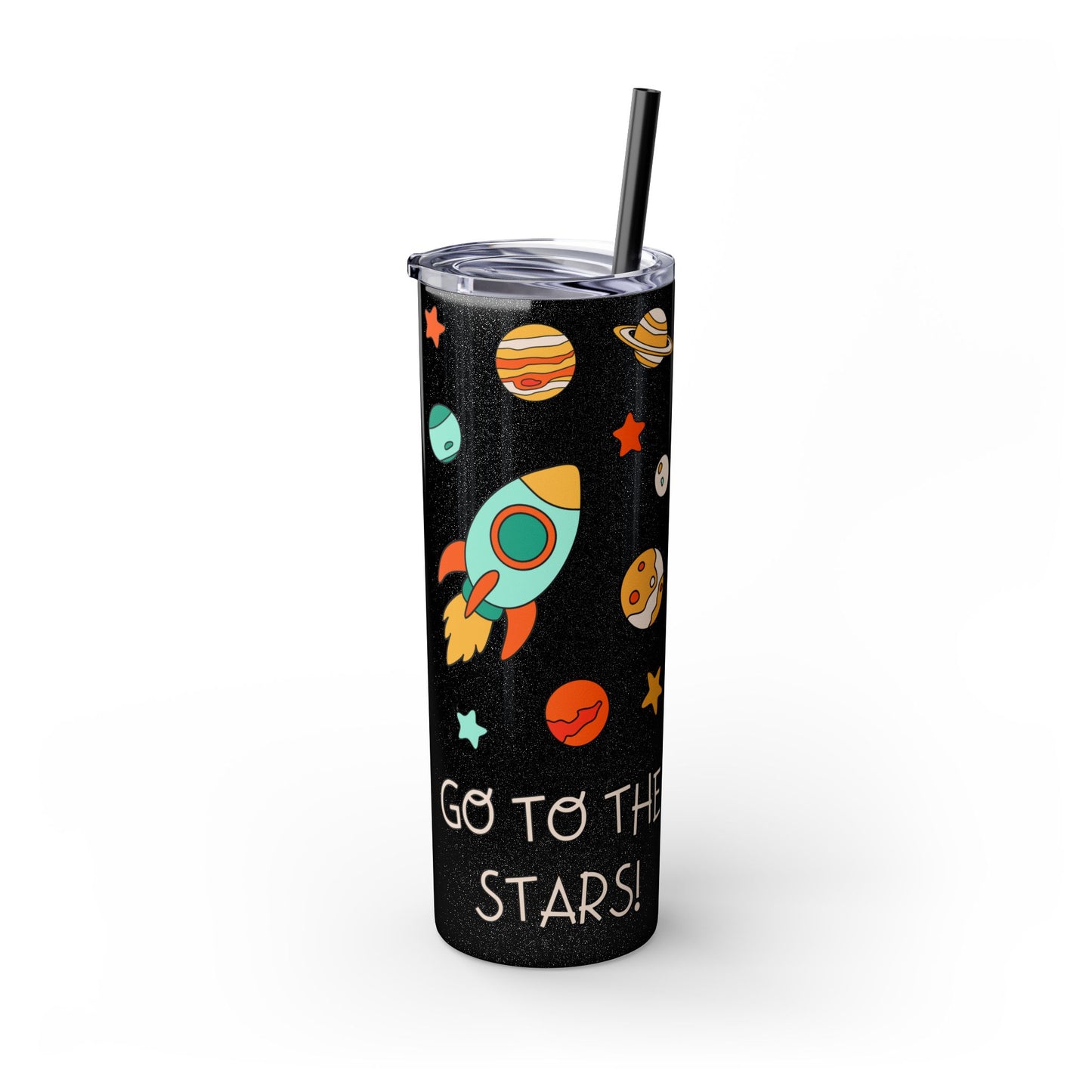 Go to the Stars Skinny Tumbler with Straw - 20oz Space Theme Drinkware