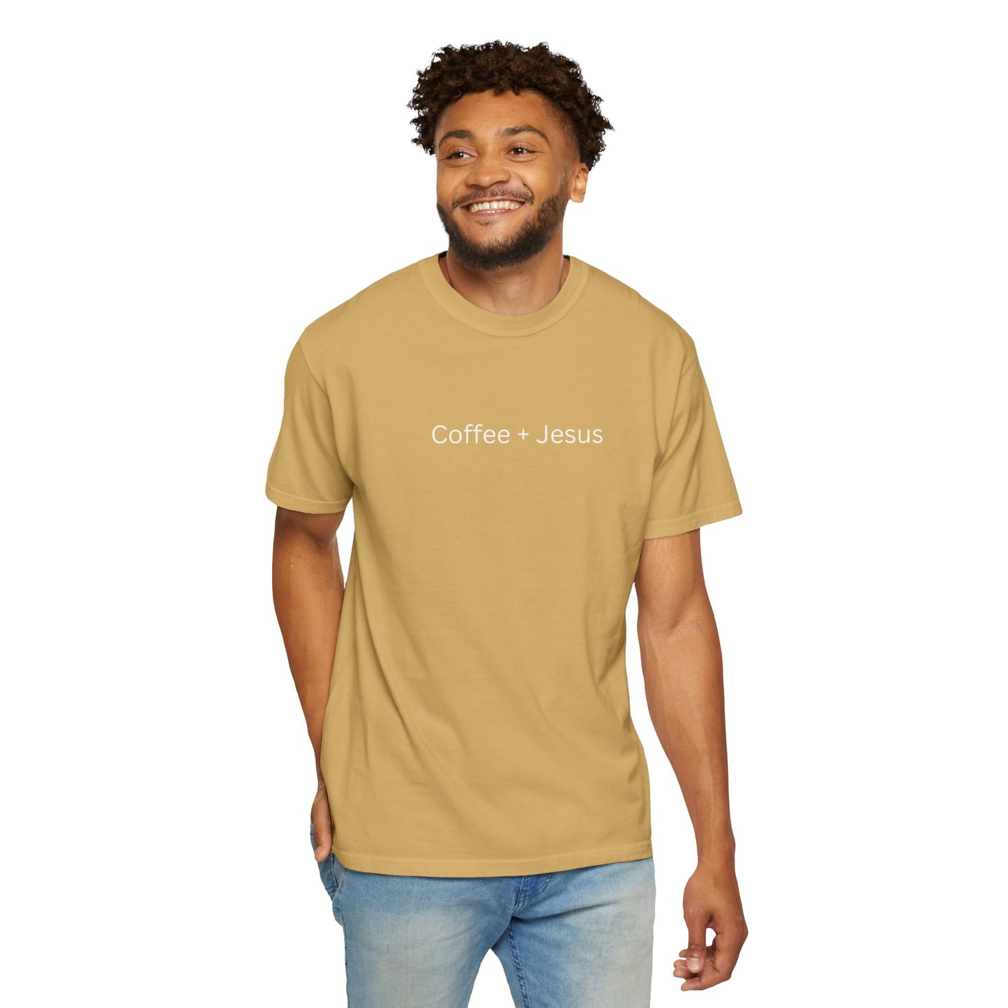 Coffee + Jesus Unisex Garment-Dyed T-Shirt