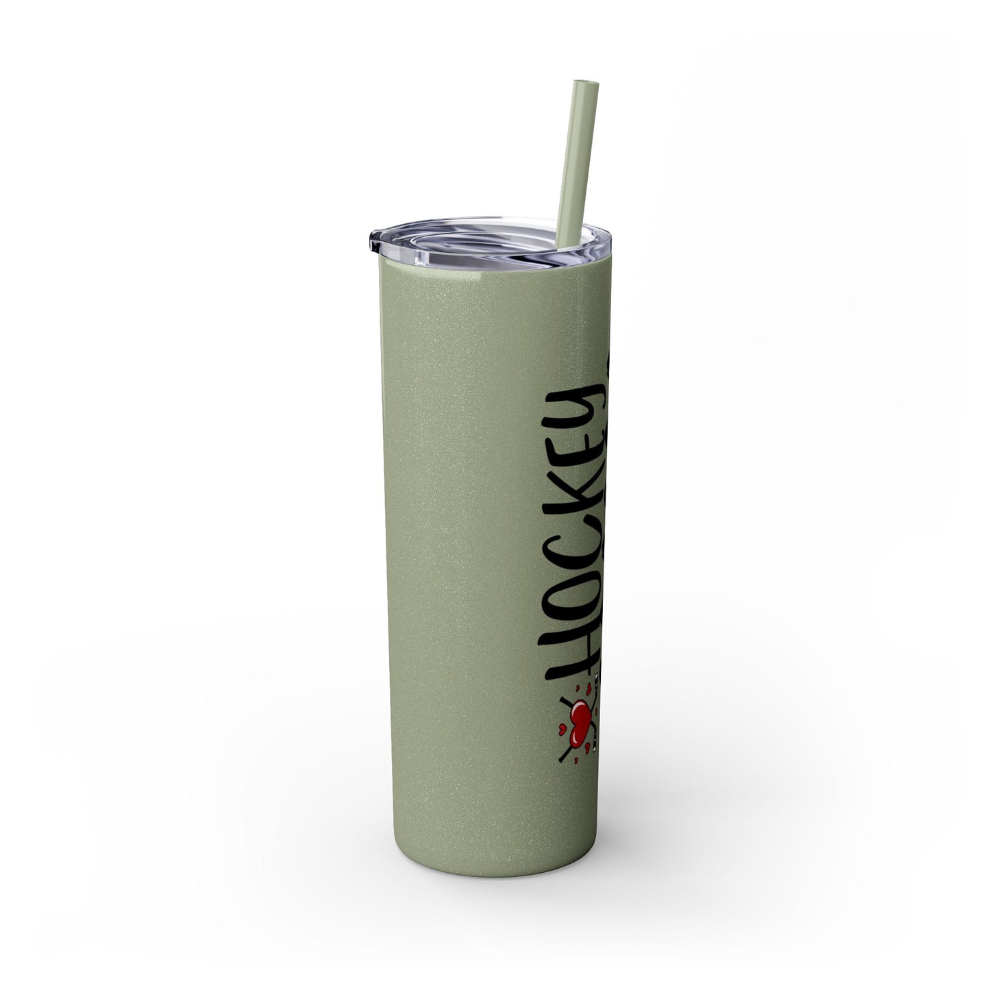 Hockey Mama 20oz Skinny Tumbler with Straw - Perfect Gift for Sports Moms