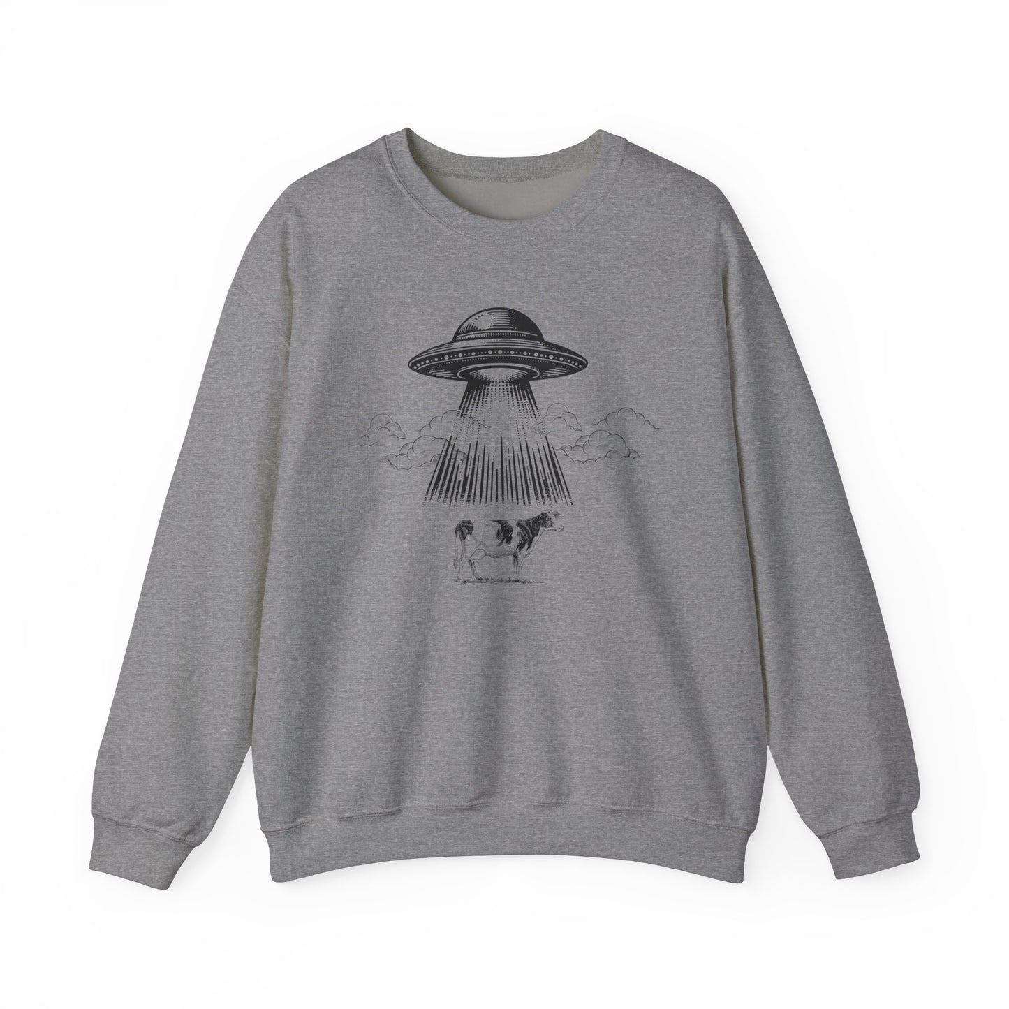 Alien Abduction Unisex Heavy Blend™ Crewneck Sweatshirt - Fun Graphic for Casual Comfort