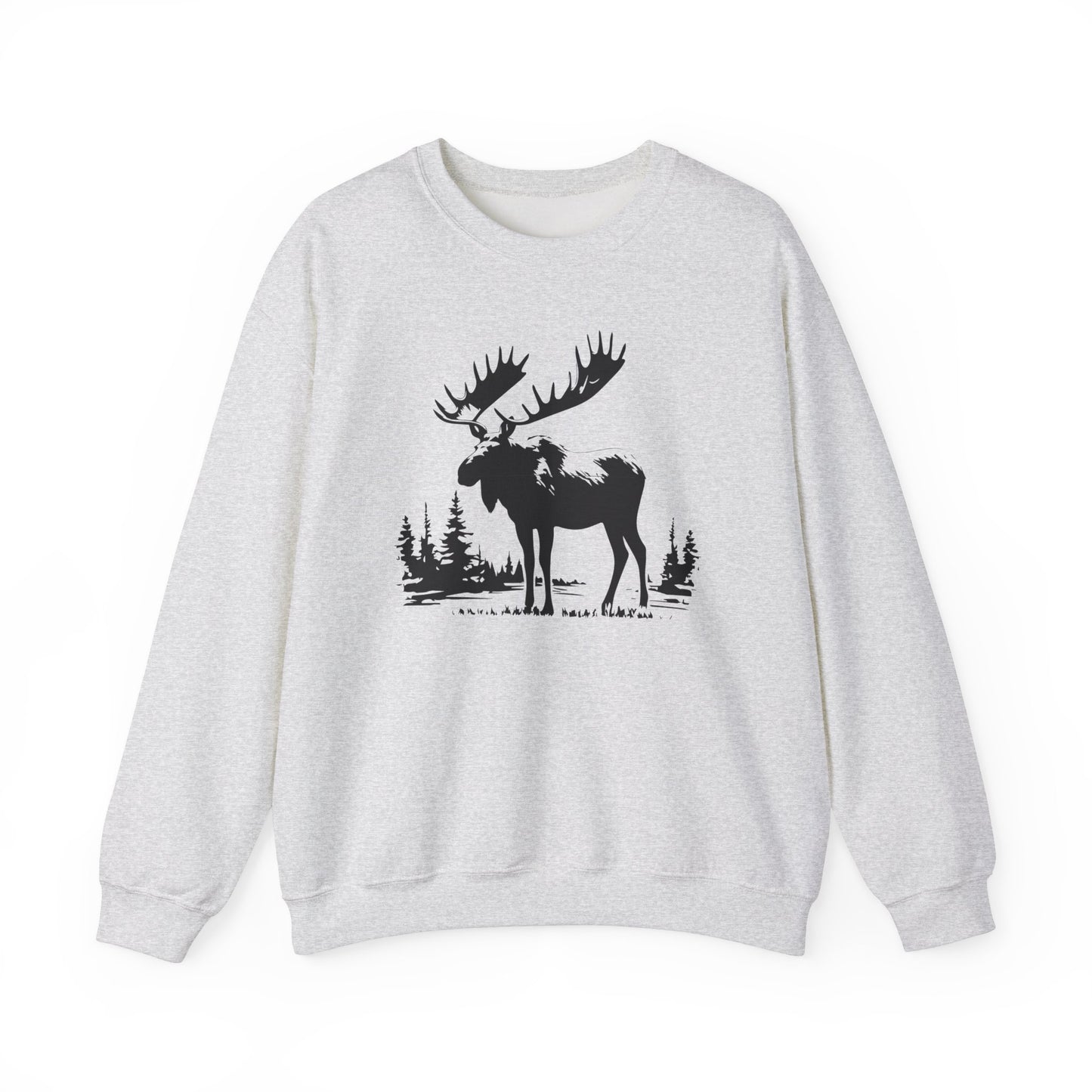 Moose Graphic Unisex Crewneck Sweatshirt - Cozy Nature Apparel