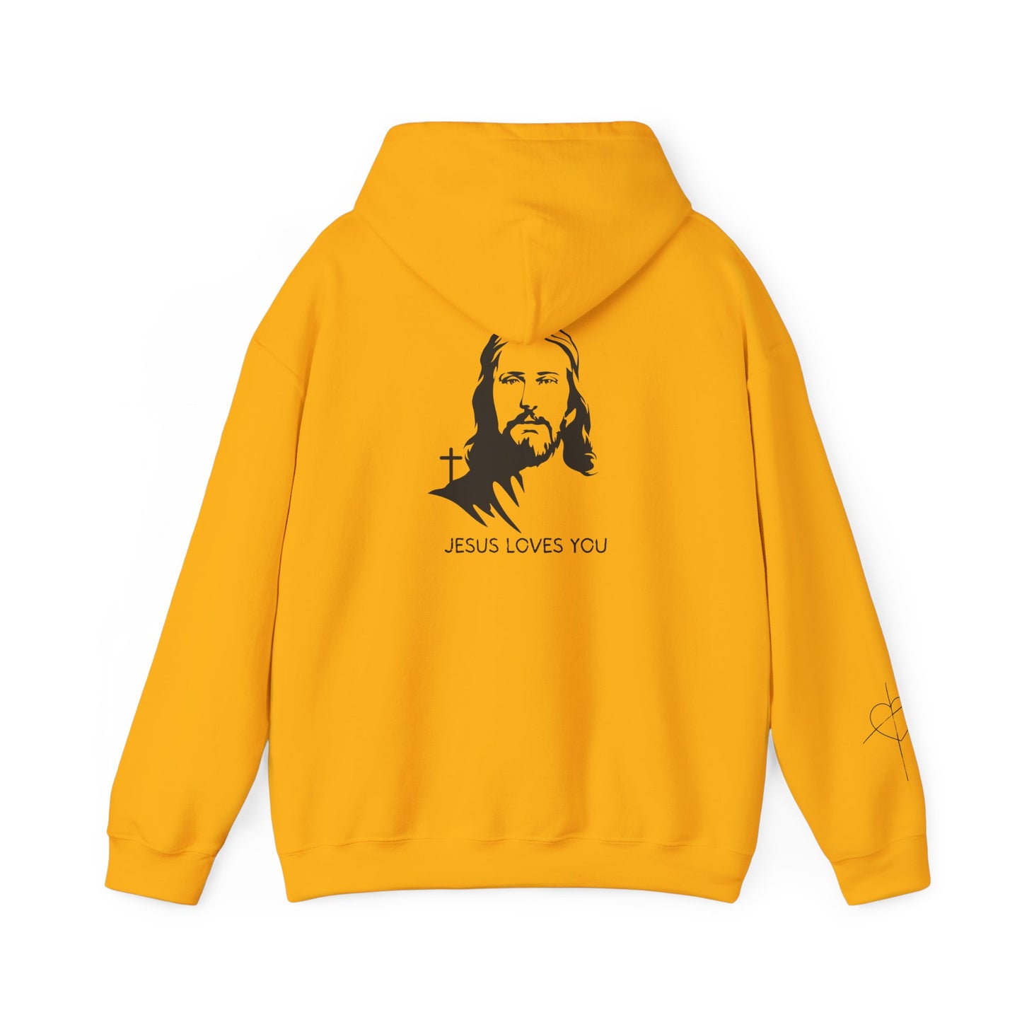 Unisex Heavy Blend™ Hoodie - "Jesus Loves You" Inspirational Sweatshirt