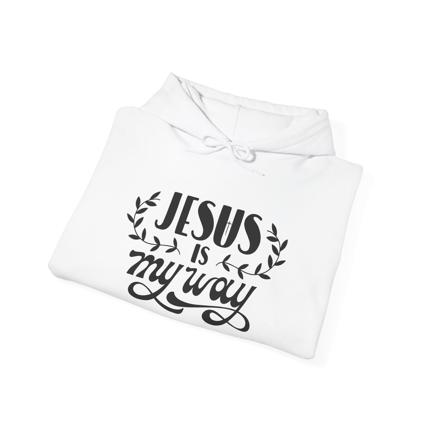 Faith-Inspired Unisex Hooded Sweatshirt – "Jesus is My Way"