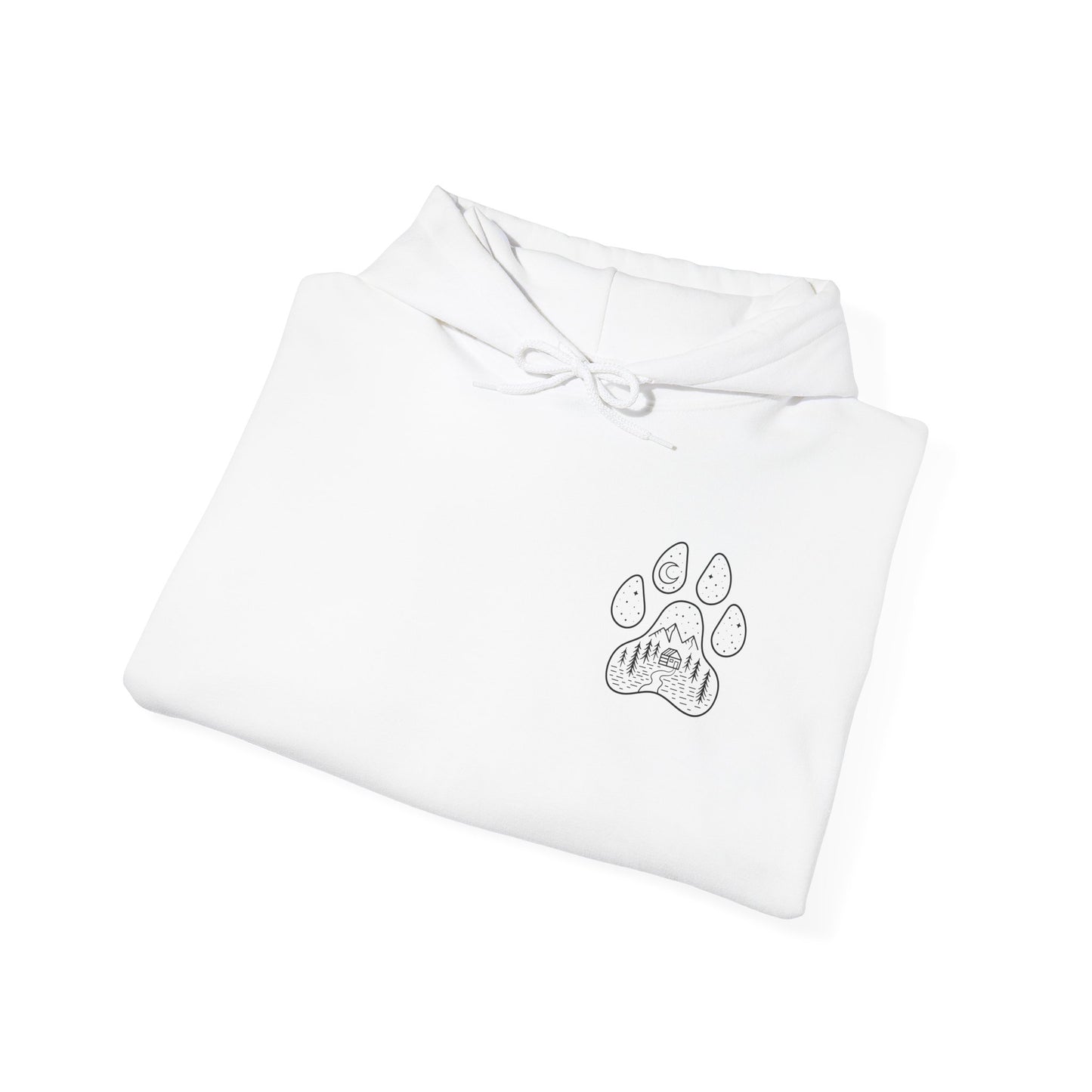 Paw Print Unisex Heavy Blend™ Hooded Sweatshirt - Cozy Animal Lover Gift