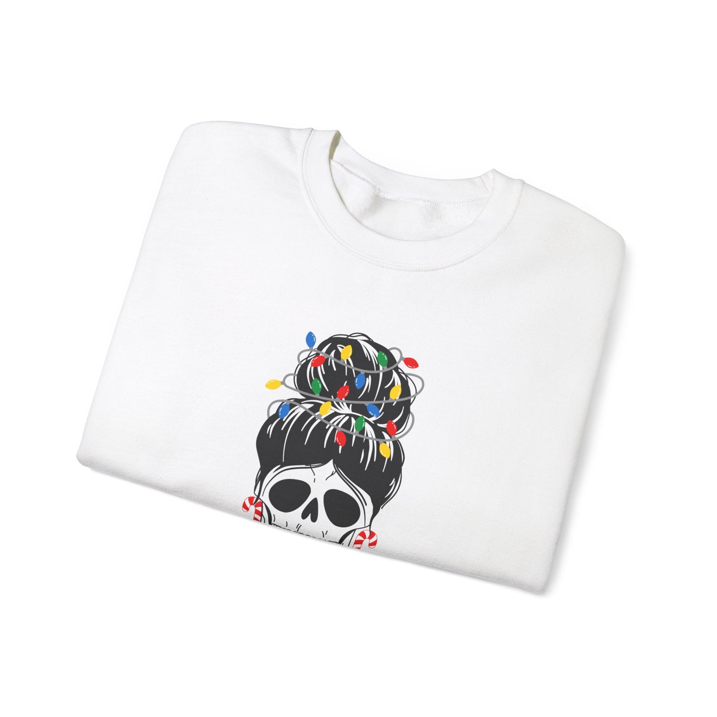 Jingle Bells Silly Skull Unisex Heavy Blend™ Crewneck Sweatshirt