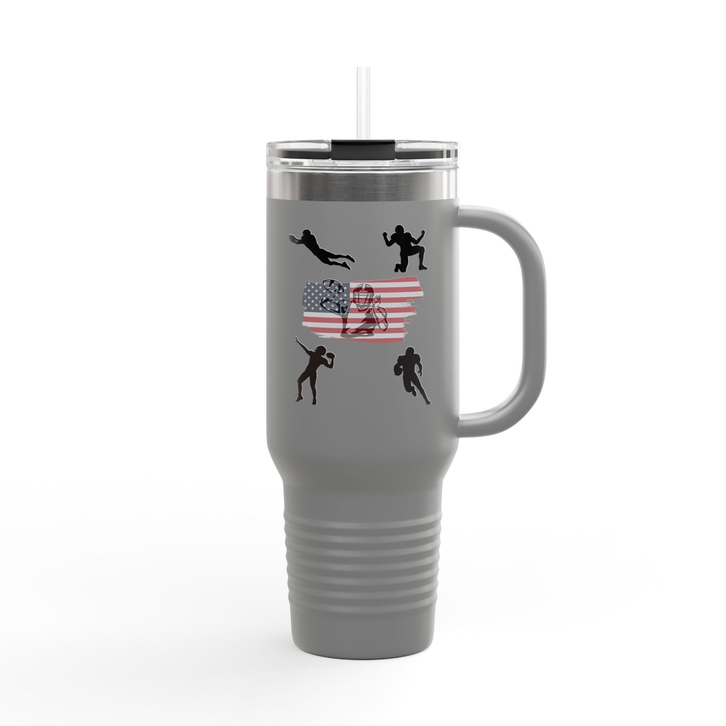 Football Star American Flag 40oz - Perfect for Athletes & Outdoor Adventures