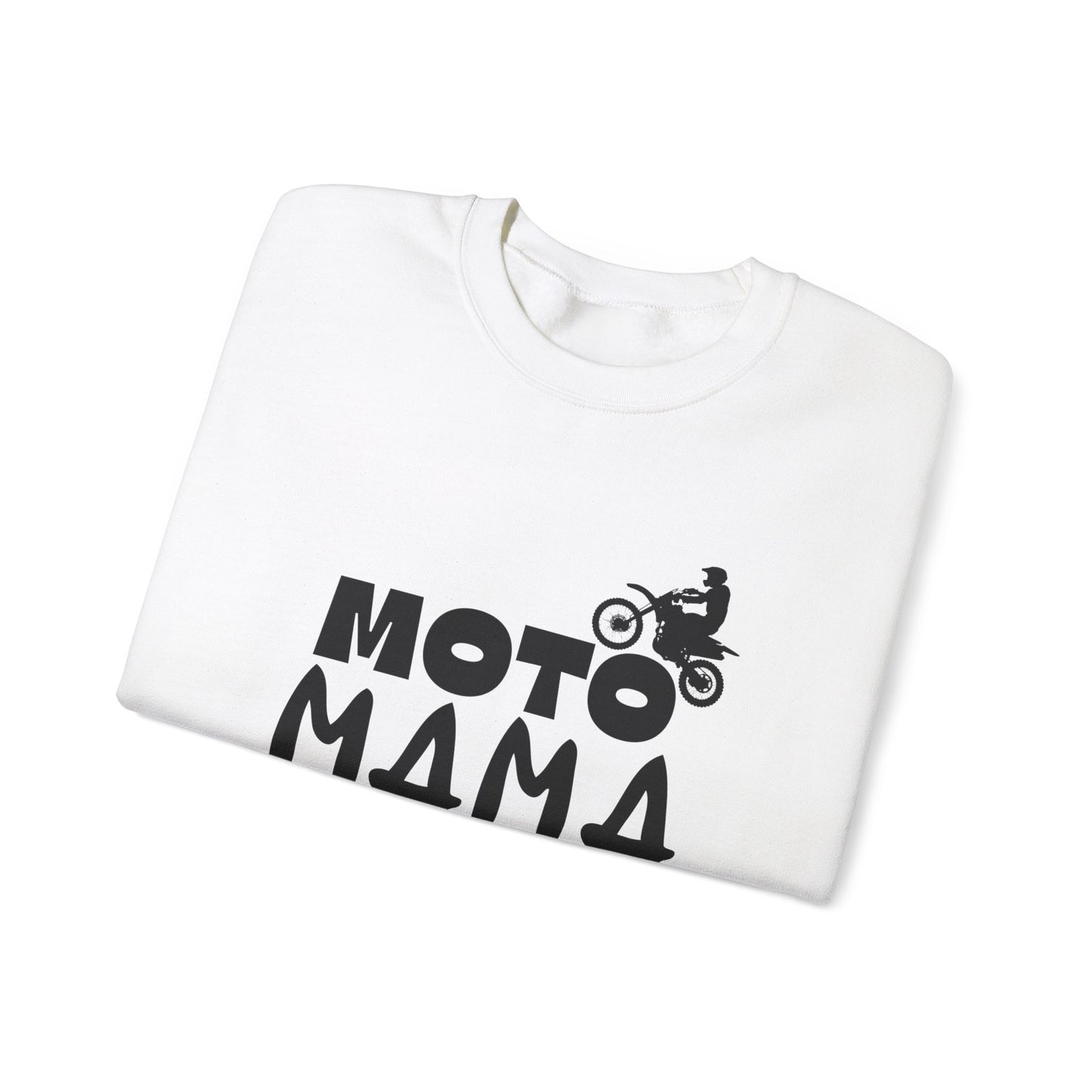 Moto Mama Unisex Heavy Blend™ Crewneck Sweatshirt - Perfect for Bikers & Moms