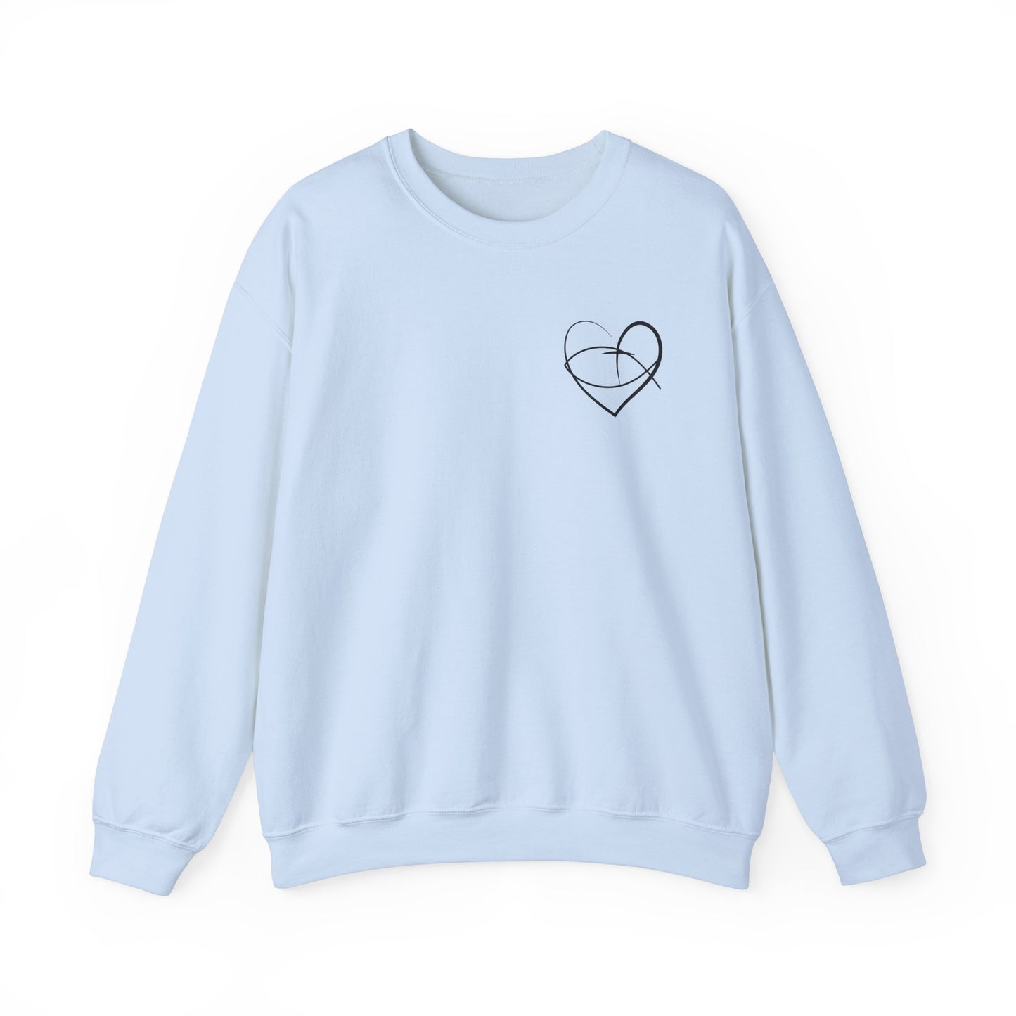 Faithful Heart Unisex Crewneck Sweatshirt - Jesus Design