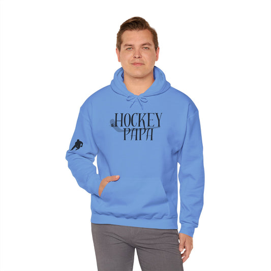 * Custom * Hockey Papa Hooded Sweatshirt - Unisex Heavy Blend