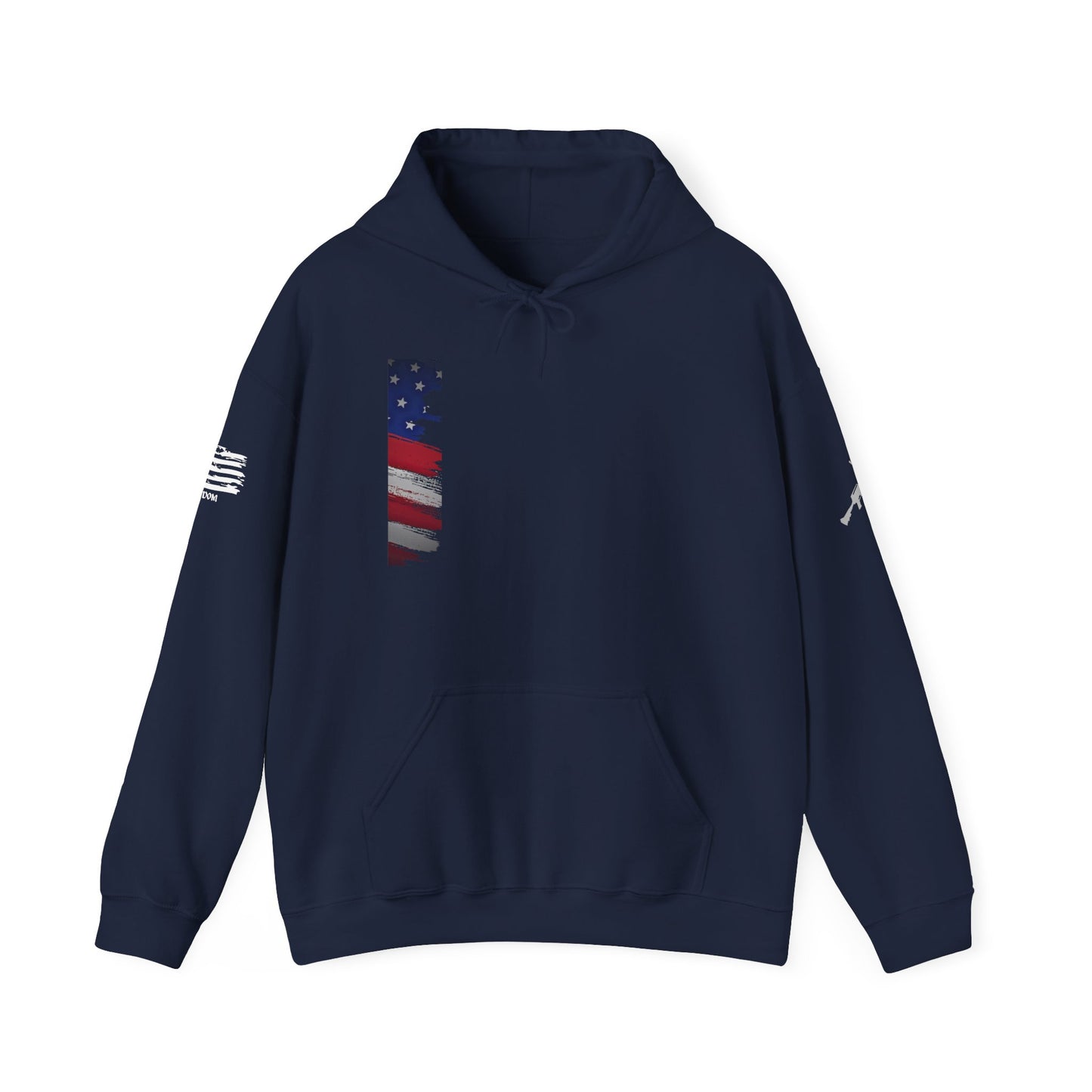 Patriotic Unisex Heavy Blend Hooded Sweatshirt | American Flag Design