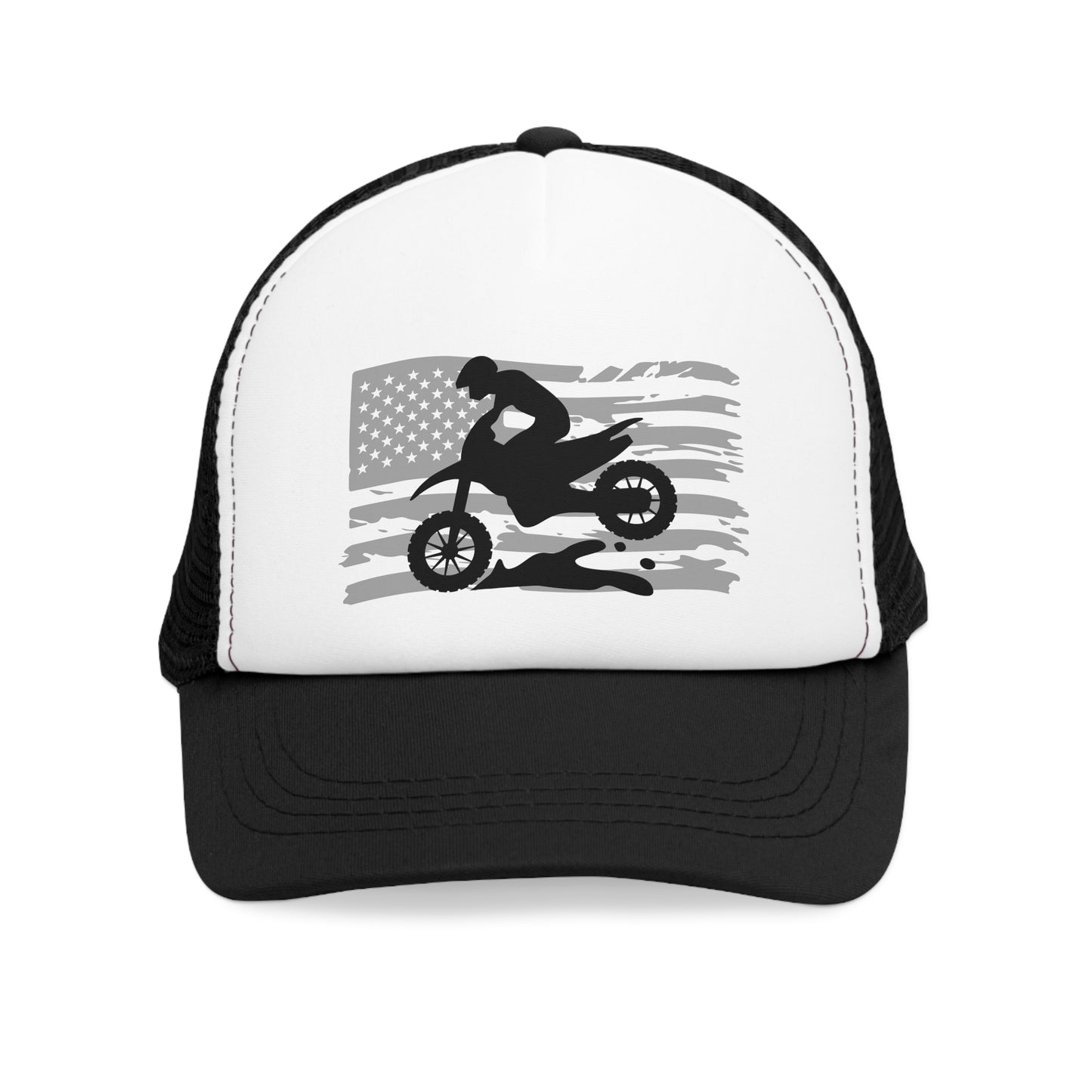 Patriotic Motocross Mesh Cap - Perfect for Riders and Fans