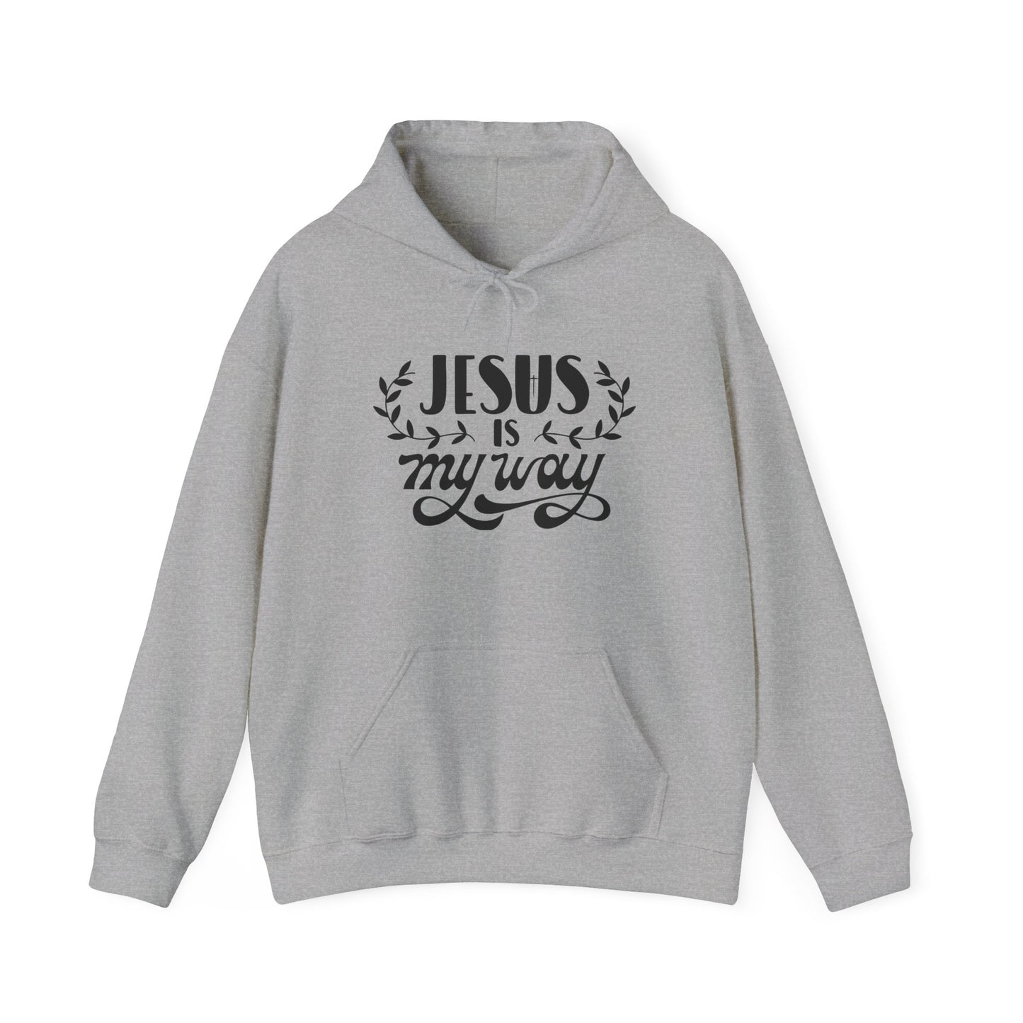 Faith-Inspired Unisex Hooded Sweatshirt – "Jesus is My Way"