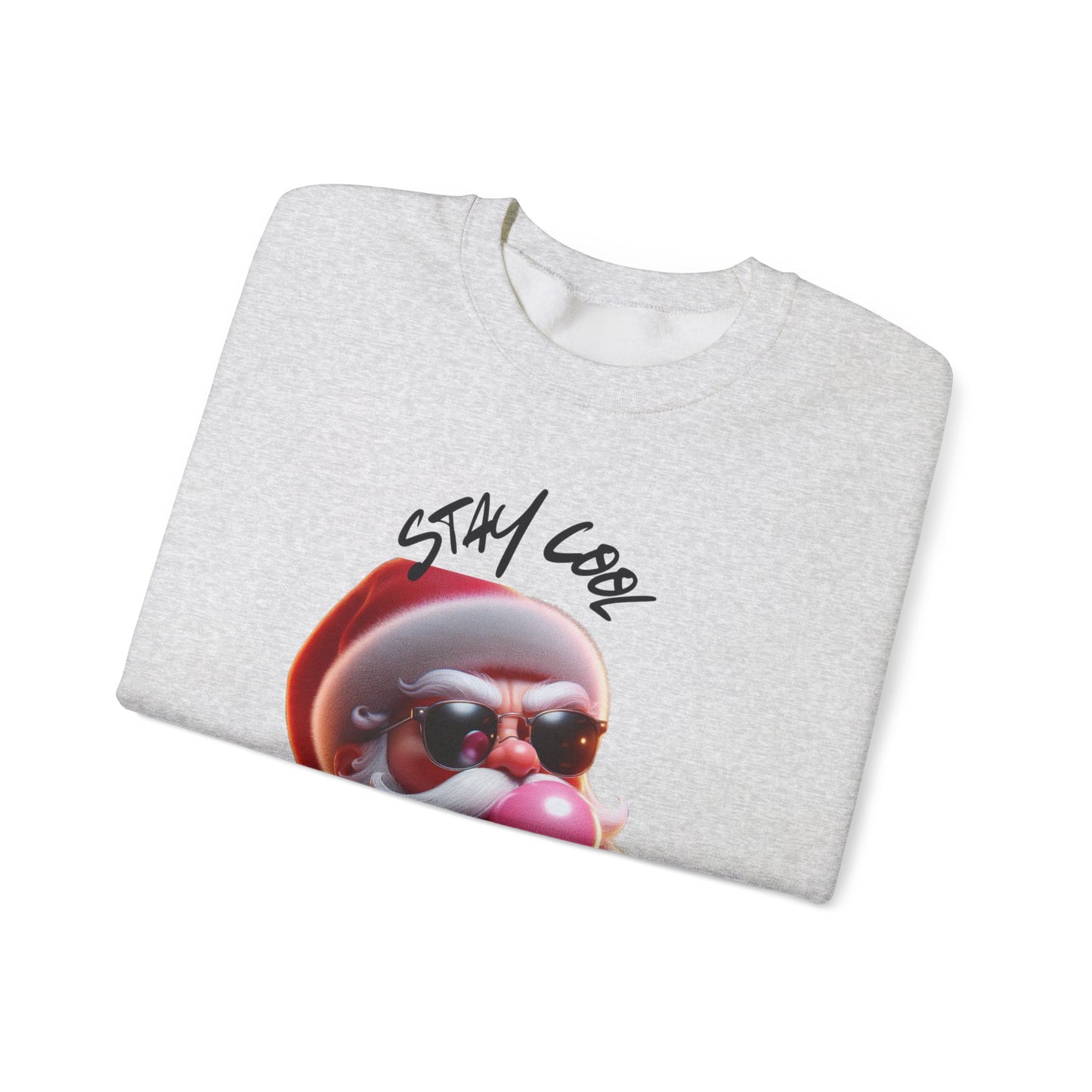 STAY COOL, STAY JOLLY, FUNNY BAD SANTA - Unisex Heavy Blend™ Crewneck Sweatshirt