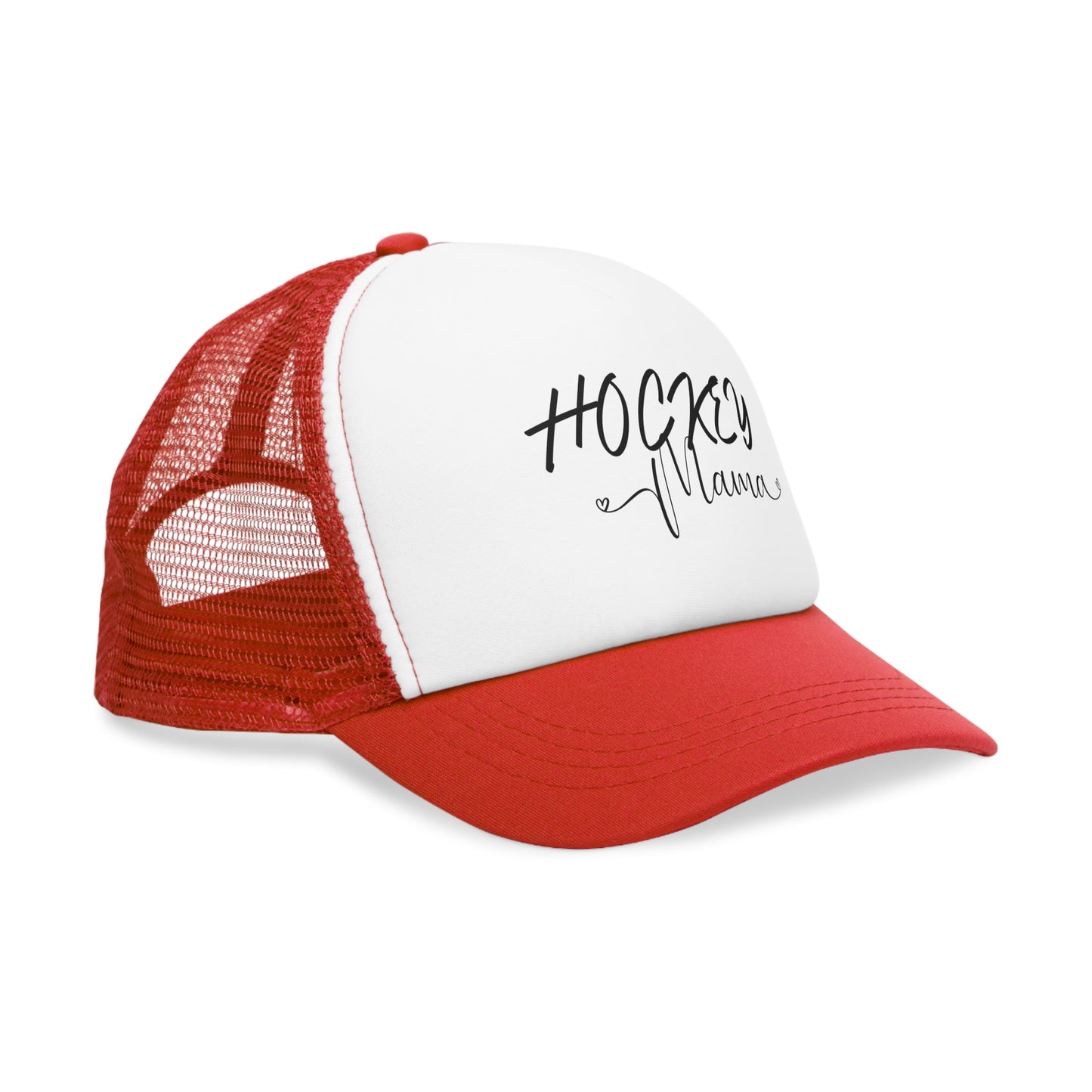 Hockey Mama Mesh Cap - Sporty Trucker Hat for Hockey Moms