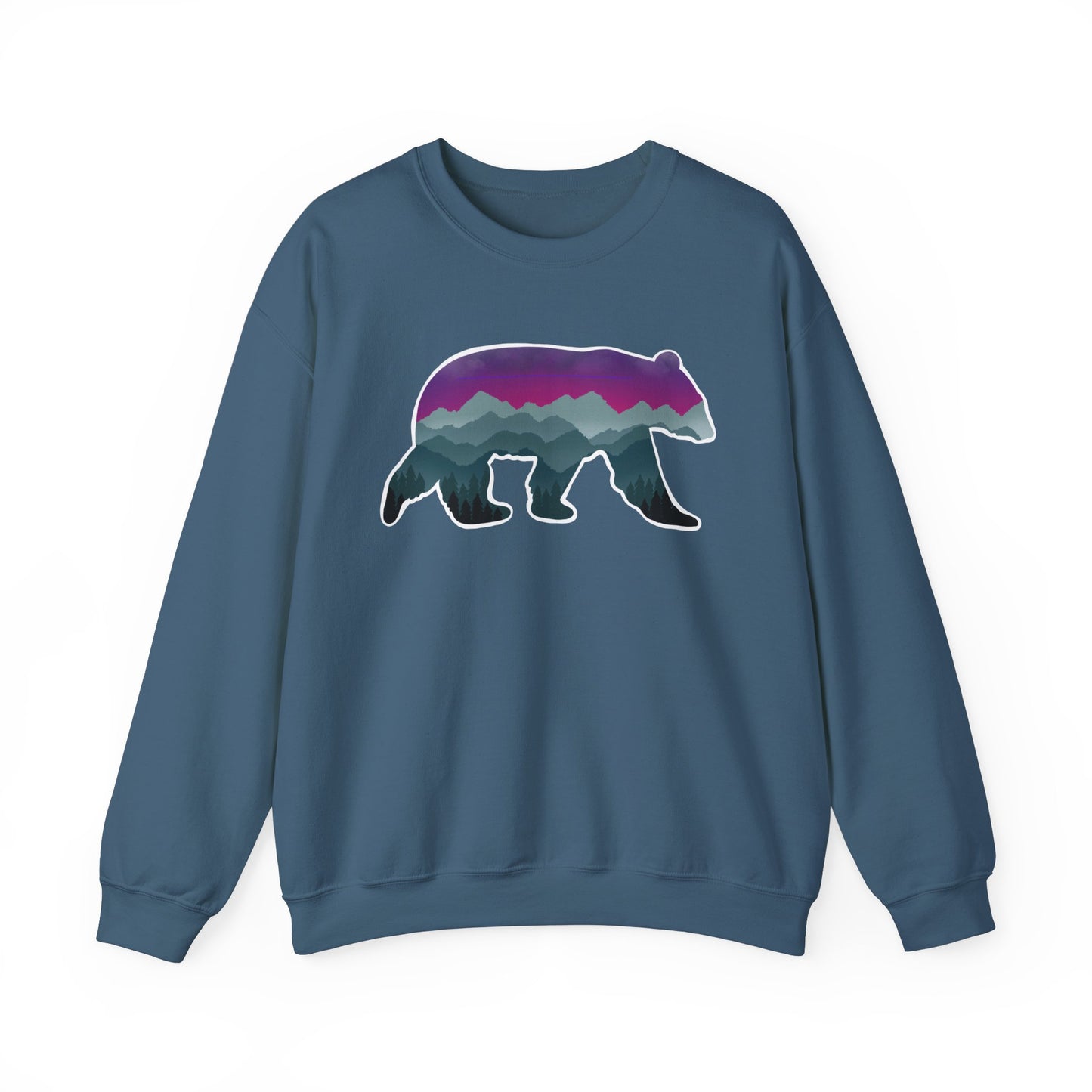 Mountain Bear Unisex Crewneck Sweatshirt - Cozy Graphic Sweater