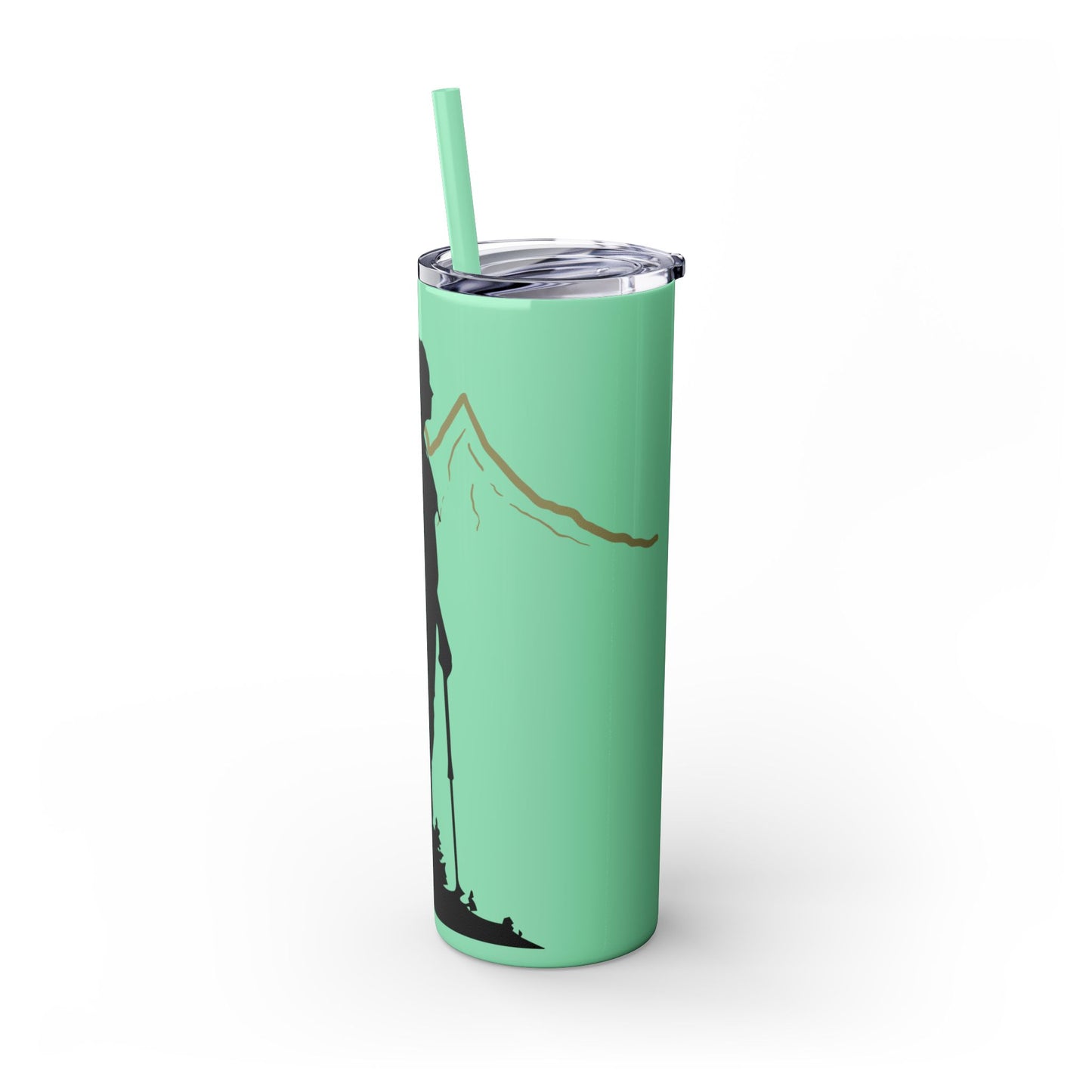 Adventure Awaits Skinny Tumbler with Straw - 20oz Hiking Design