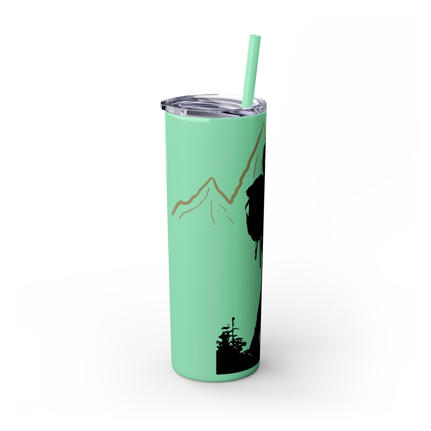 Adventure Awaits Skinny Tumbler with Straw - 20oz Hiking Design