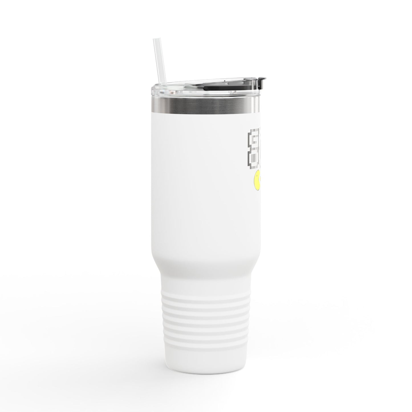 Game Over Pacman Insulated Travel Mug - 40oz Retro Gaming Design