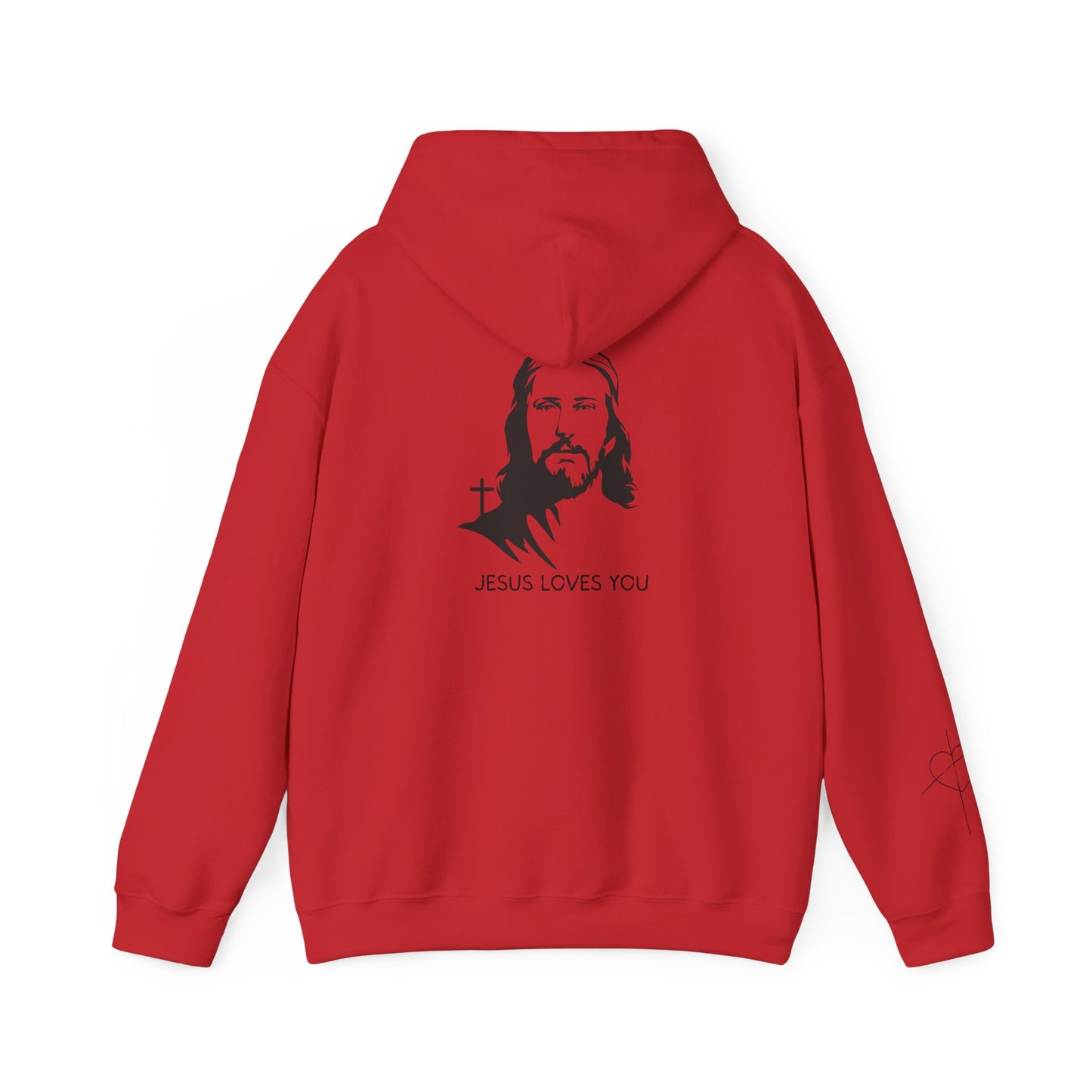 Unisex Heavy Blend™ Hoodie - "Jesus Loves You" Inspirational Sweatshirt