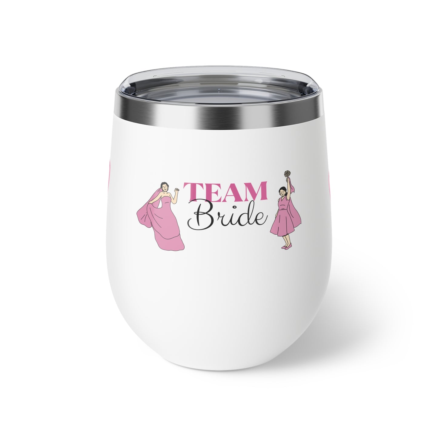 Team Bride Copper Vacuum Insulated Cup - 12oz Wedding Gift for Bridesmaids