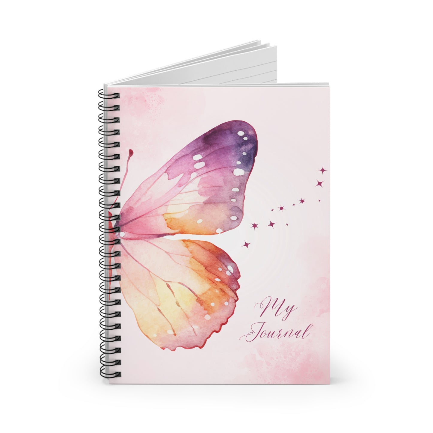 Butterfly-Themed Spiral Notebook - My Journal | Ruled Line for Creative Writing & Daily Notes