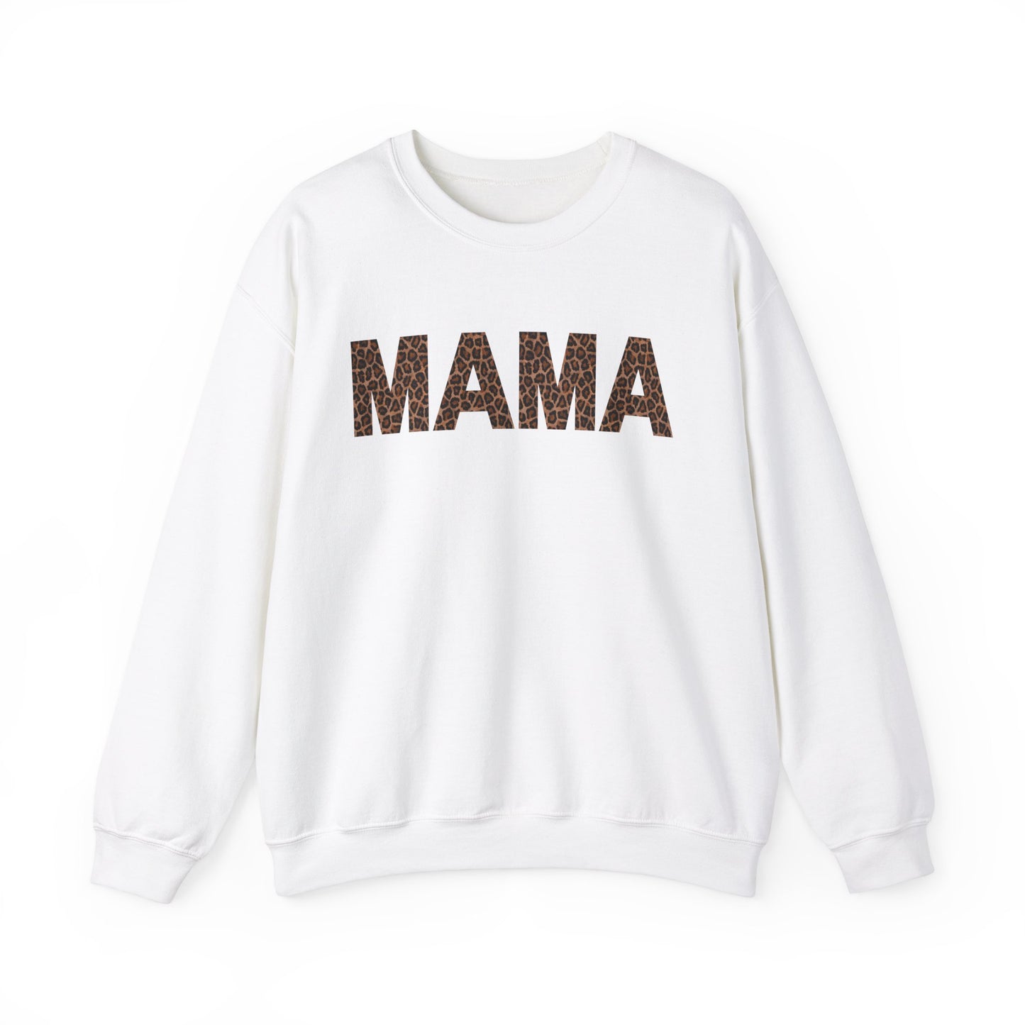 Leopard Print Mama Crewneck Sweatshirt - Cozy Unisex Style for Moms