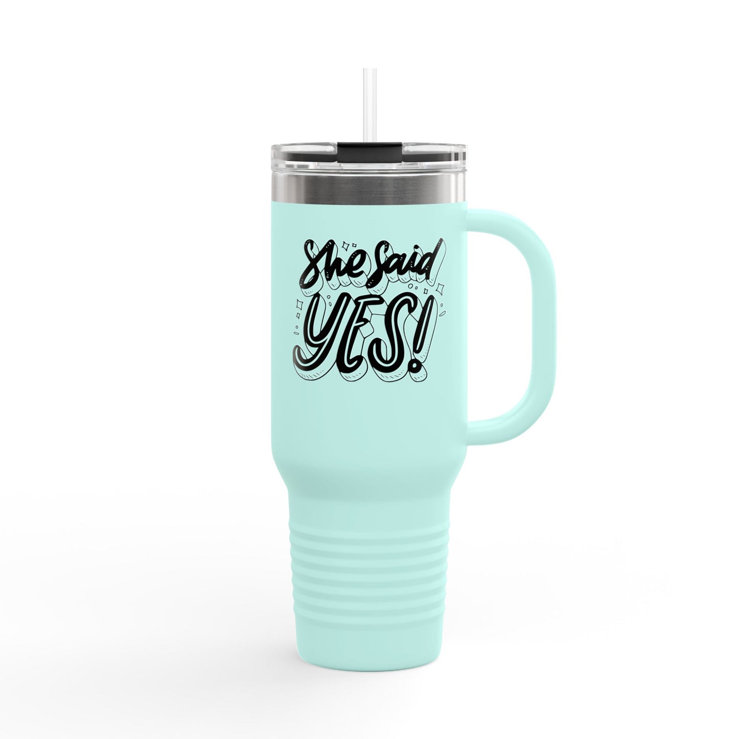 She Said Yes Insulated Travel Mug | 40oz Wedding Gift for Brides