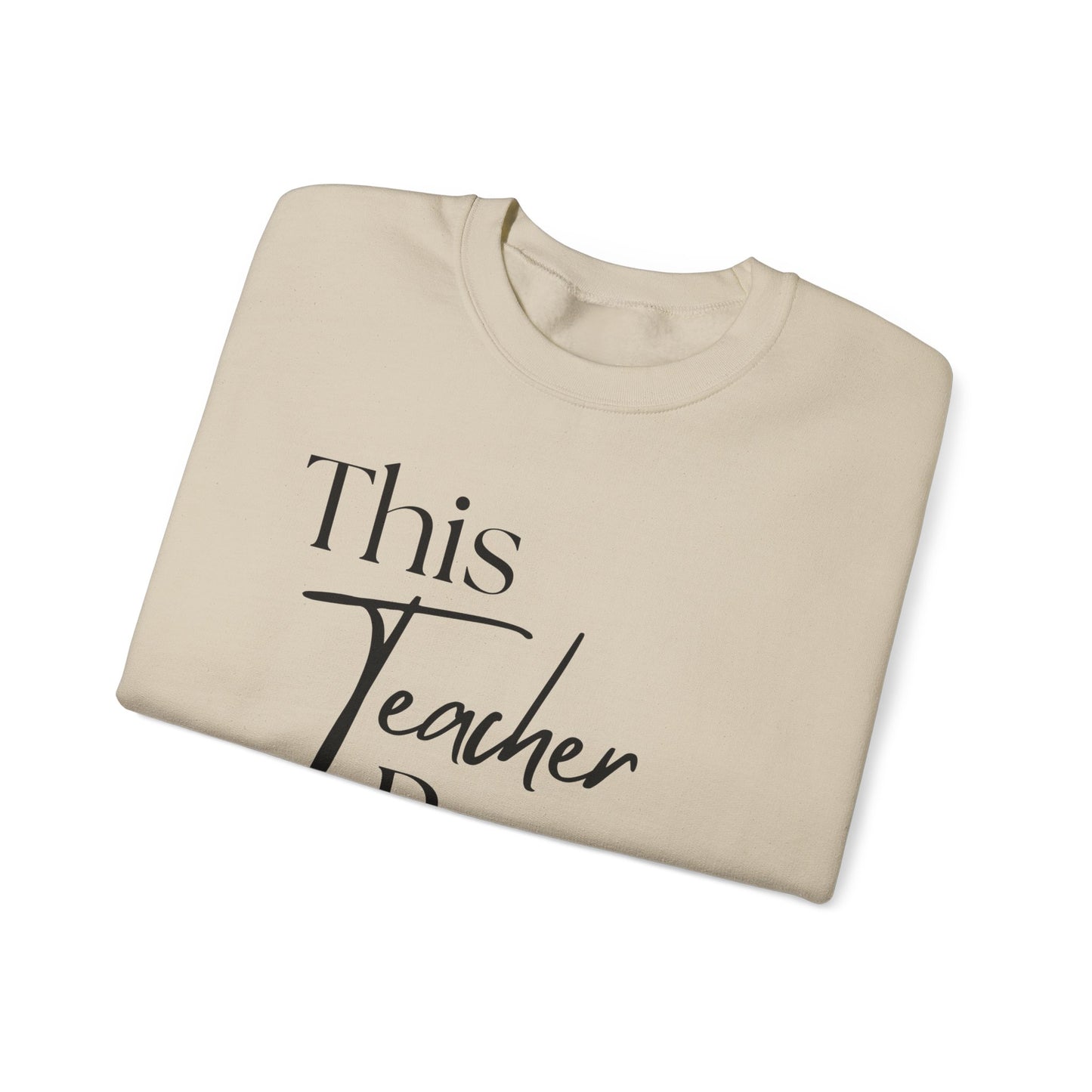 This Teacher Prays Unisex Crewneck Sweatshirt - Faith-Inspired Gift for Educators