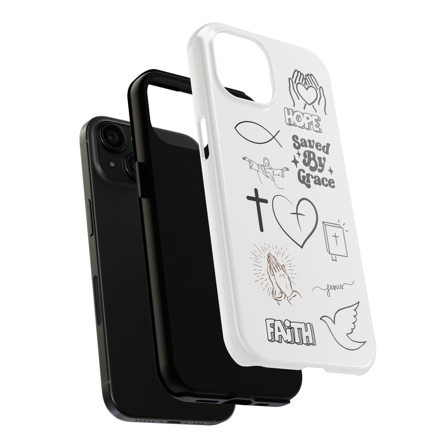 Inspirational Tough Phone Case - Faith, Hope & Grace Design