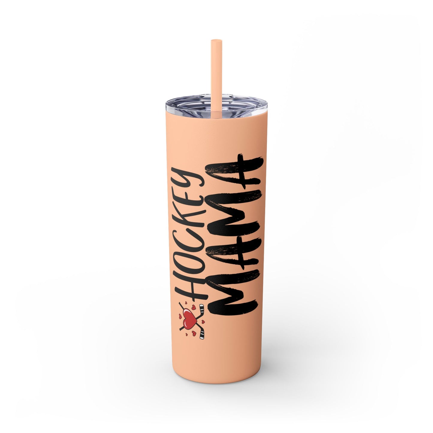 Hockey Mama 20oz Skinny Tumbler with Straw - Perfect Gift for Sports Moms