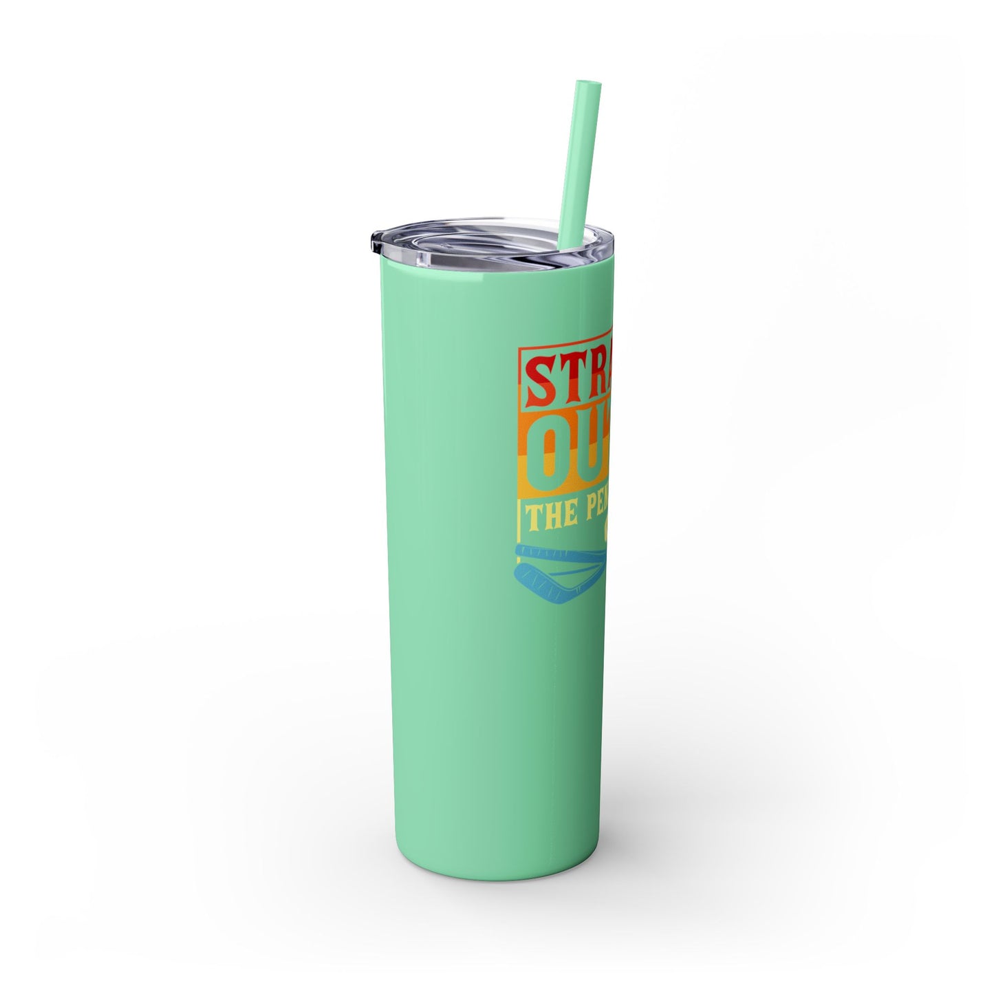 Straight Outta The Penalty Box 20oz Skinny Tumbler with Straw - Fun & Functional Drinkware