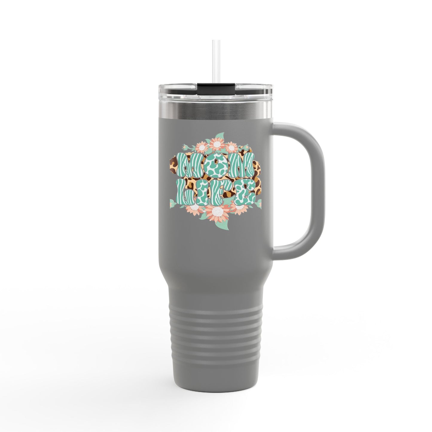 Floral Insulated Blessed MomTravel Mug - 40oz with Fun Travel Graphics