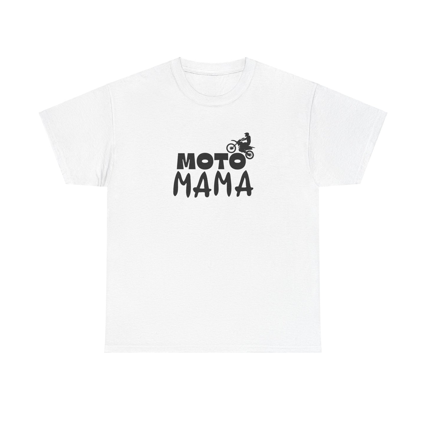 Moto Mama Unisex Heavy Cotton Tee - Perfect Gift for Motorcycle Moms