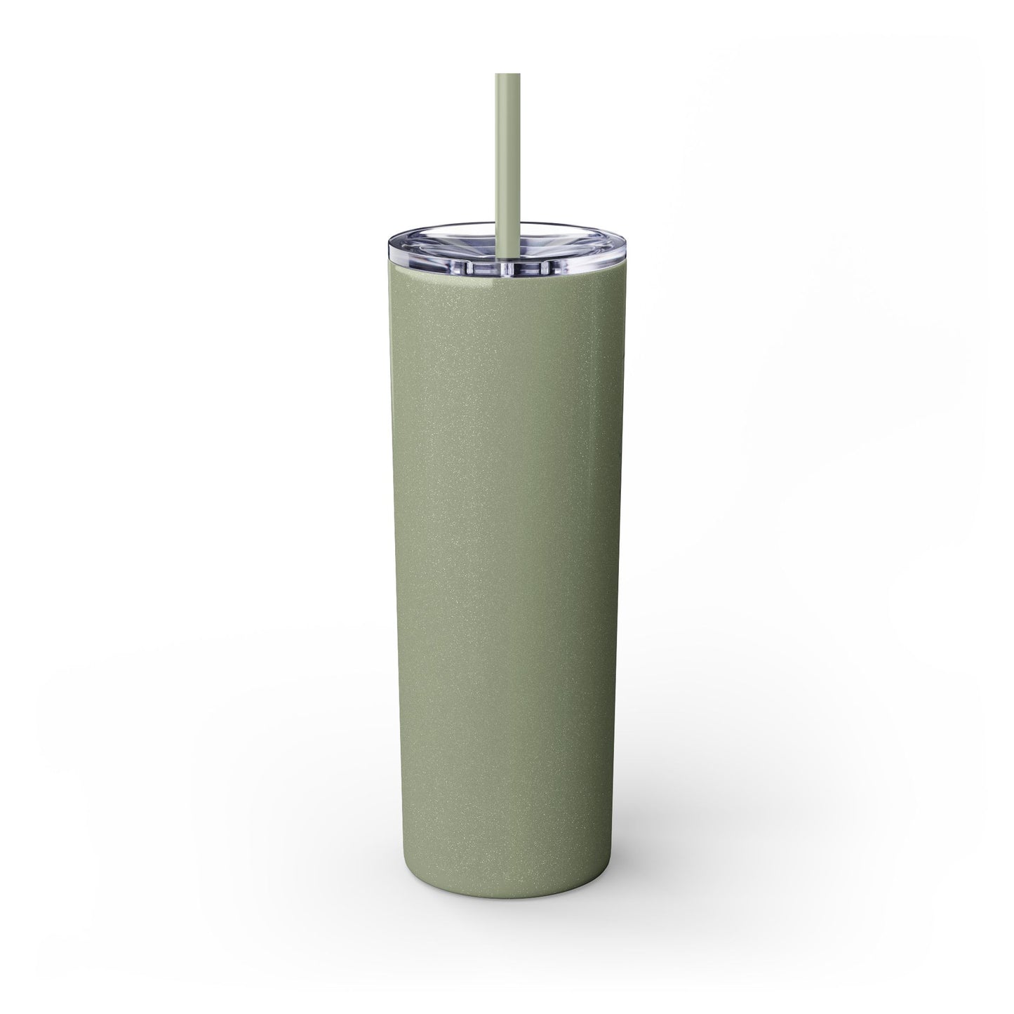 Crackled Hockey Action Skinny Tumbler with Straw - 20oz