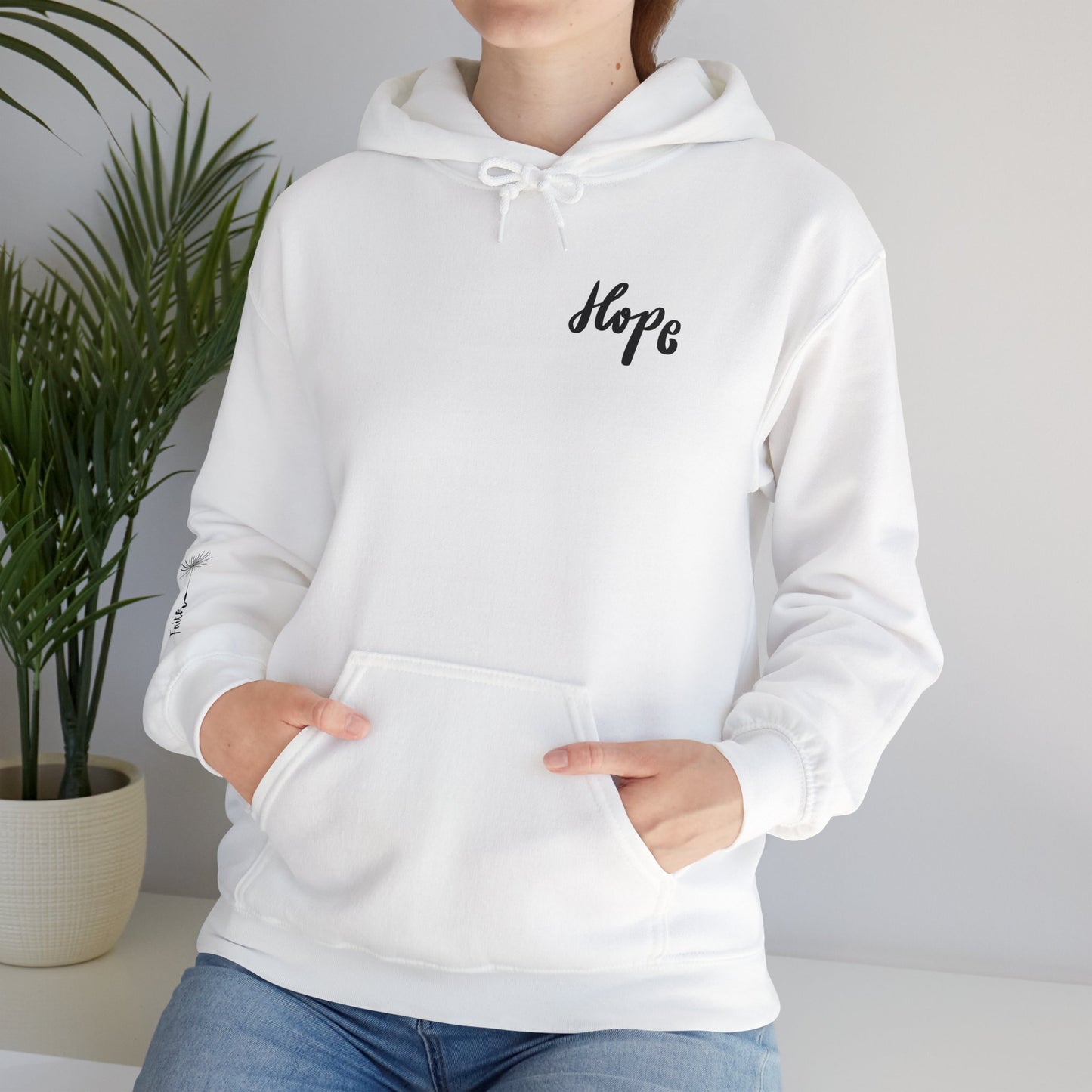 Hope & Faith Unisex Hooded Sweatshirt | Inspirational Graphic Hoodie