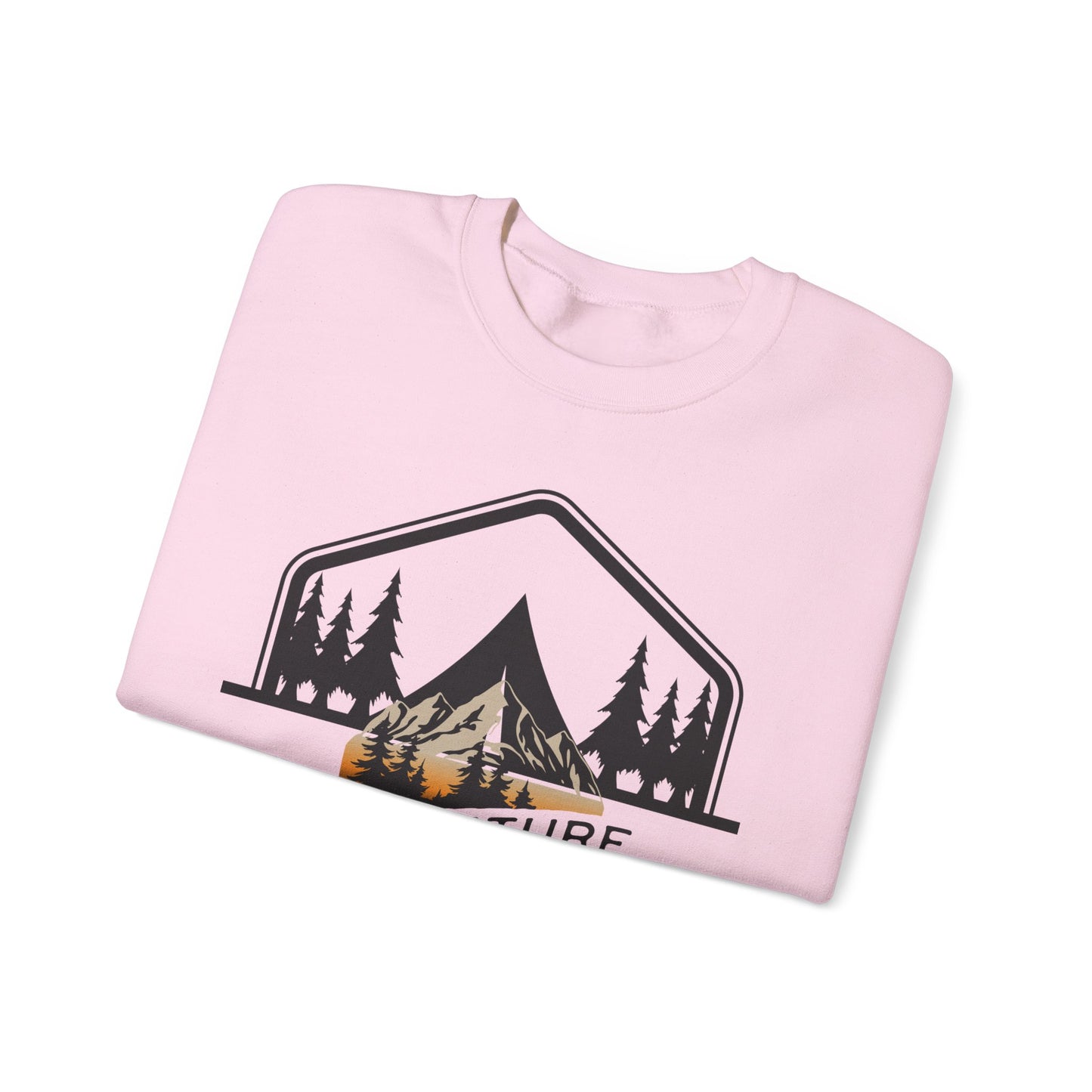 Adventure Awaits Unisex Heavy Blend™ Crewneck Sweatshirt - Perfect for Outdoor Enthusiasts