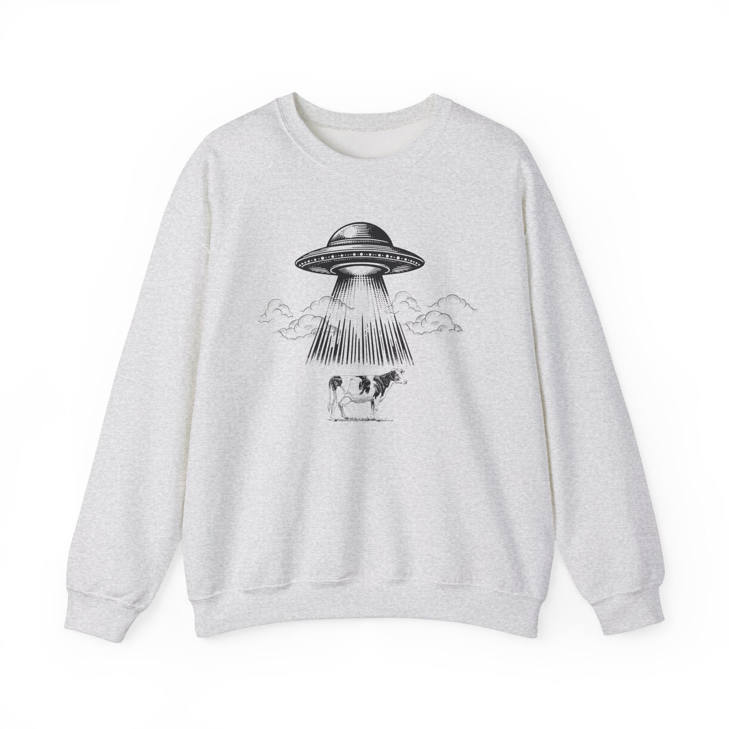 Alien Abduction Unisex Heavy Blend™ Crewneck Sweatshirt - Fun Graphic for Casual Comfort